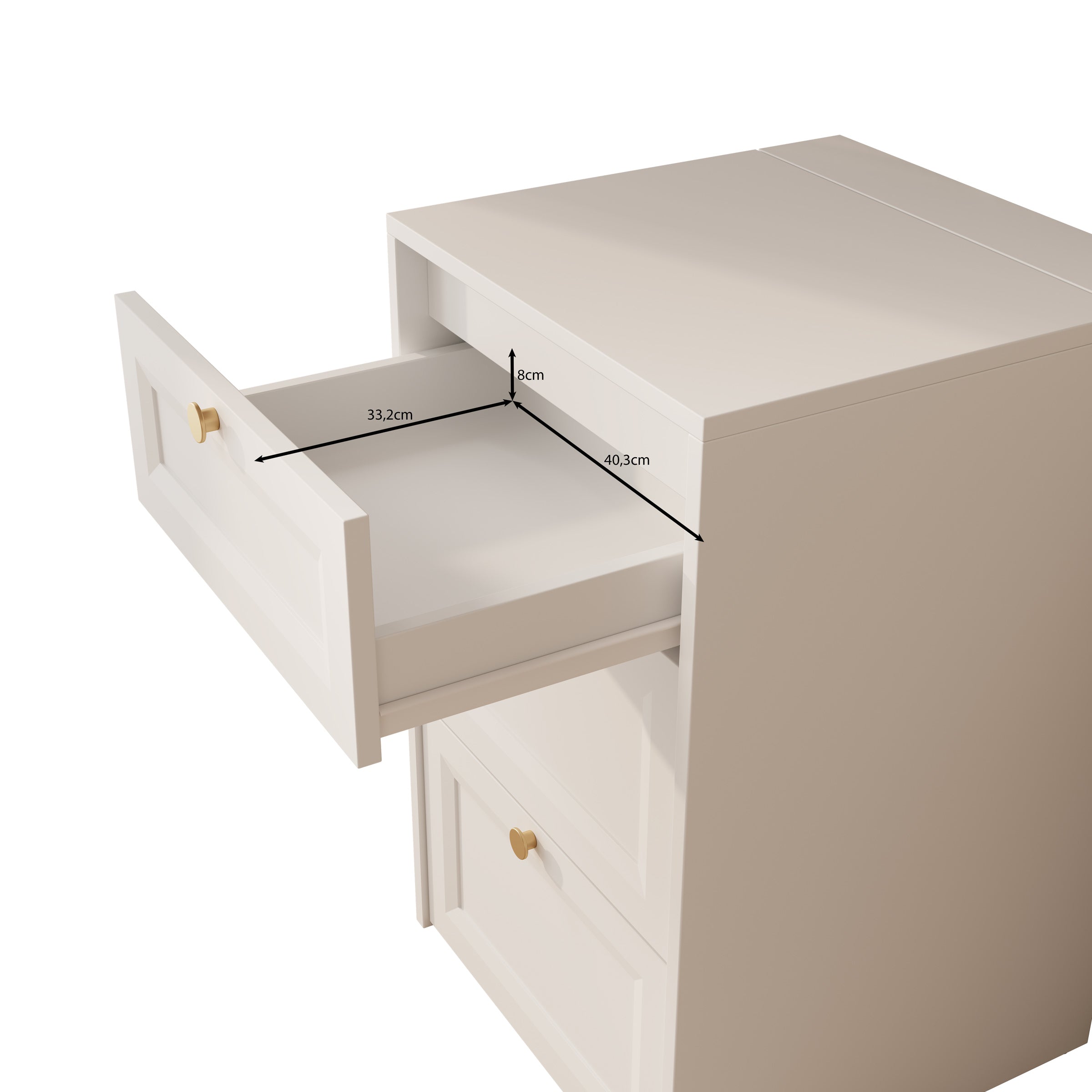 Rumble - Kaptafel met stoel - Wit - 50x51 cm