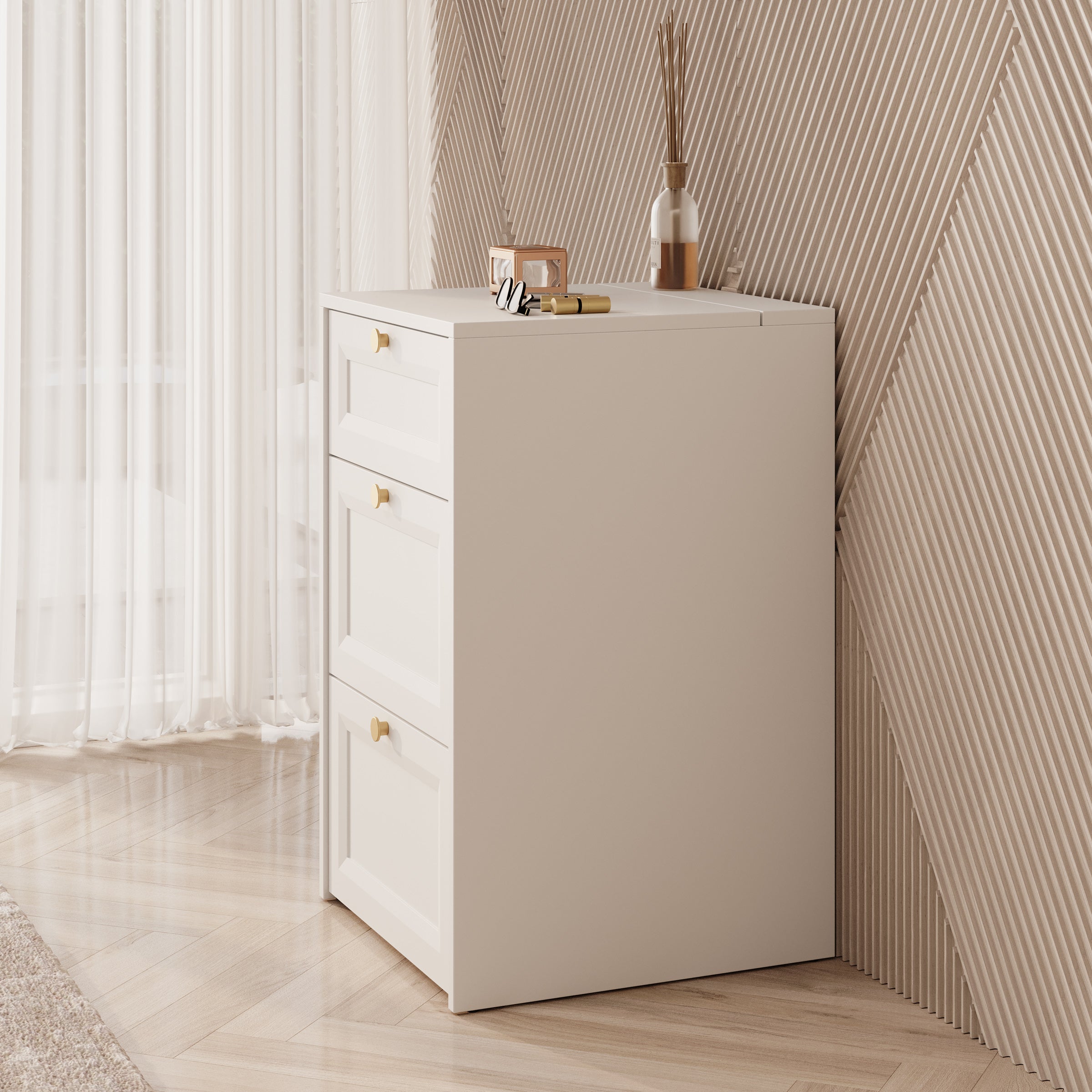 Rumble - Kaptafel met stoel - Wit - 50x51 cm