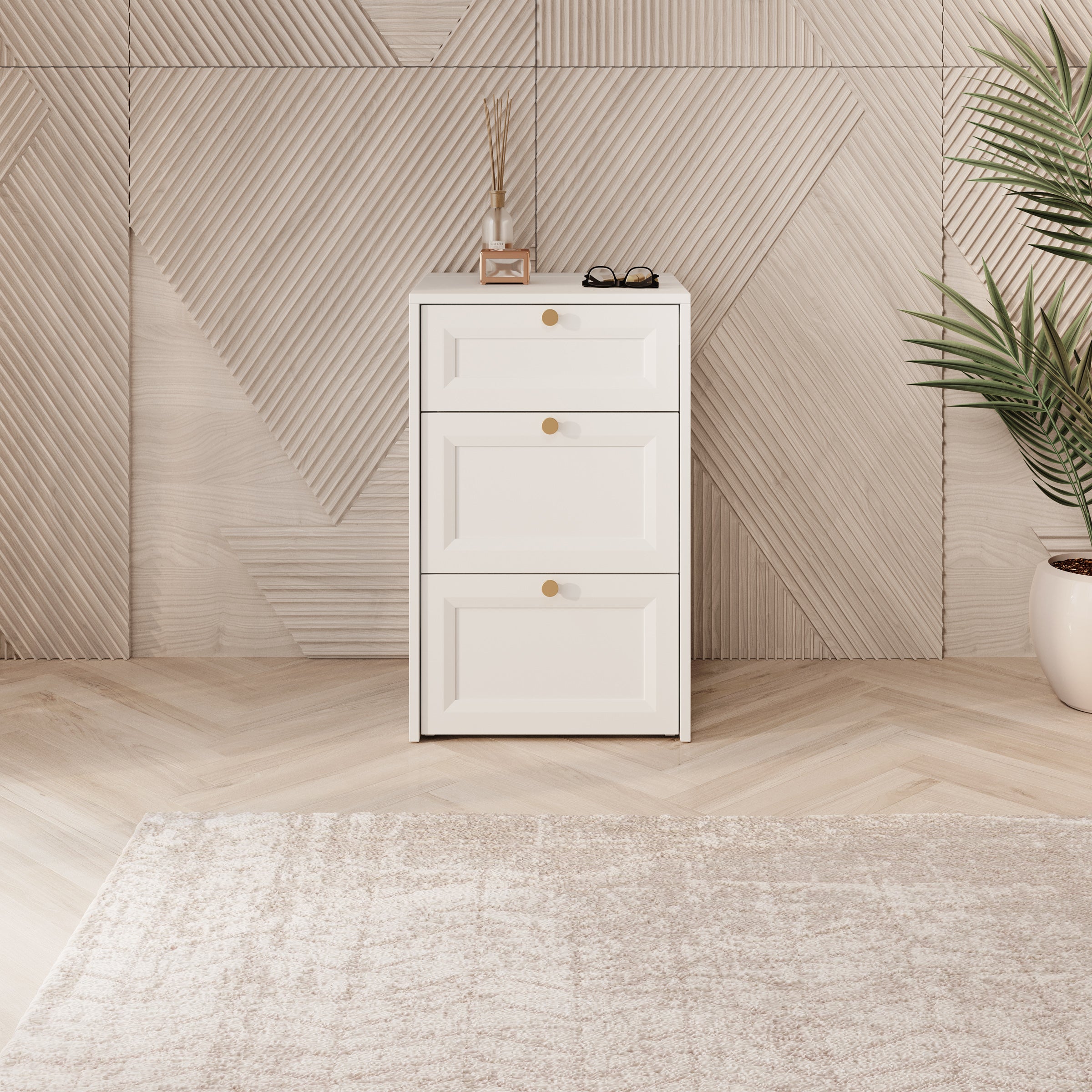 Rumble - Kaptafel met stoel - Wit - 50x51 cm