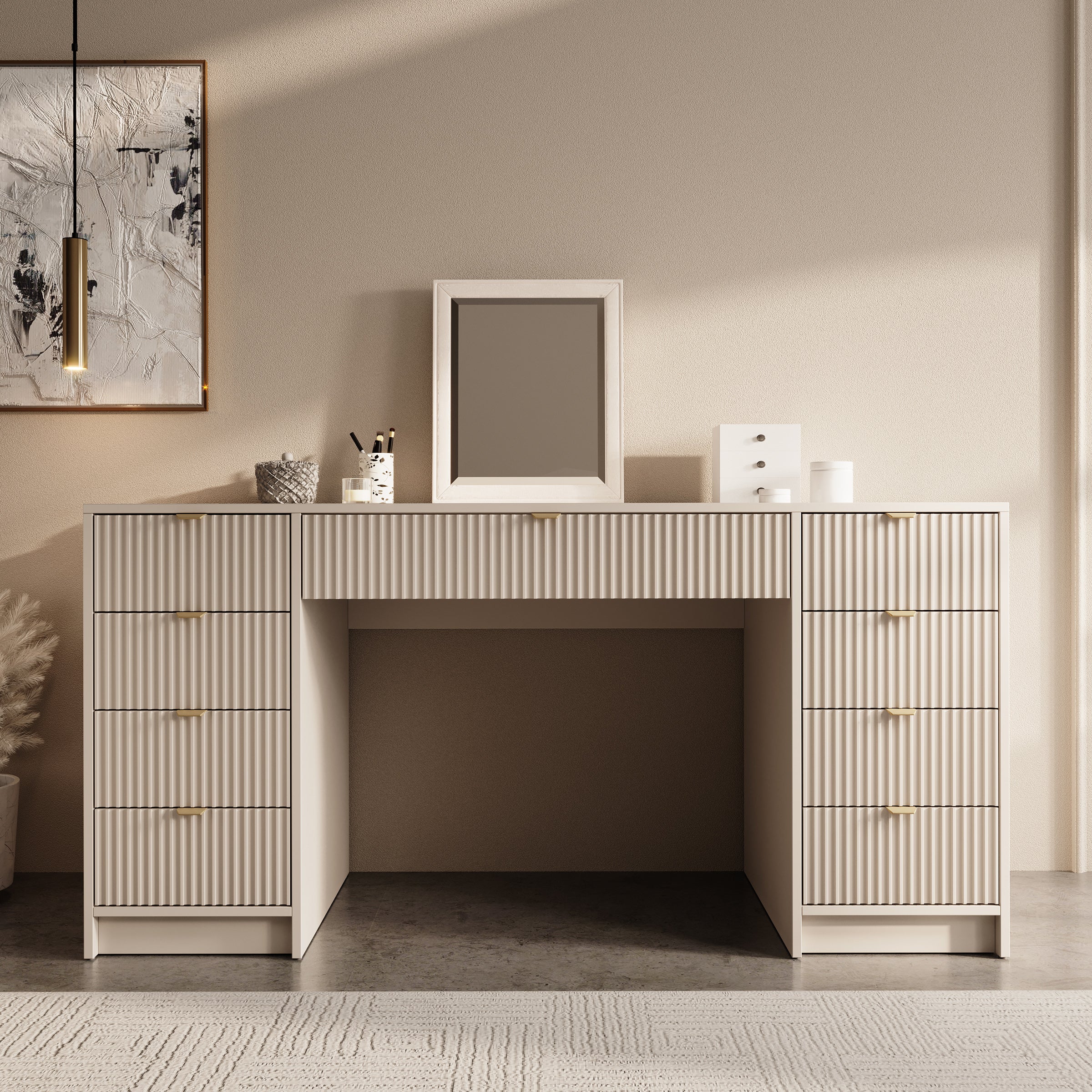 Tavares 2 - Kaptafel - Beige - 154x55 cm