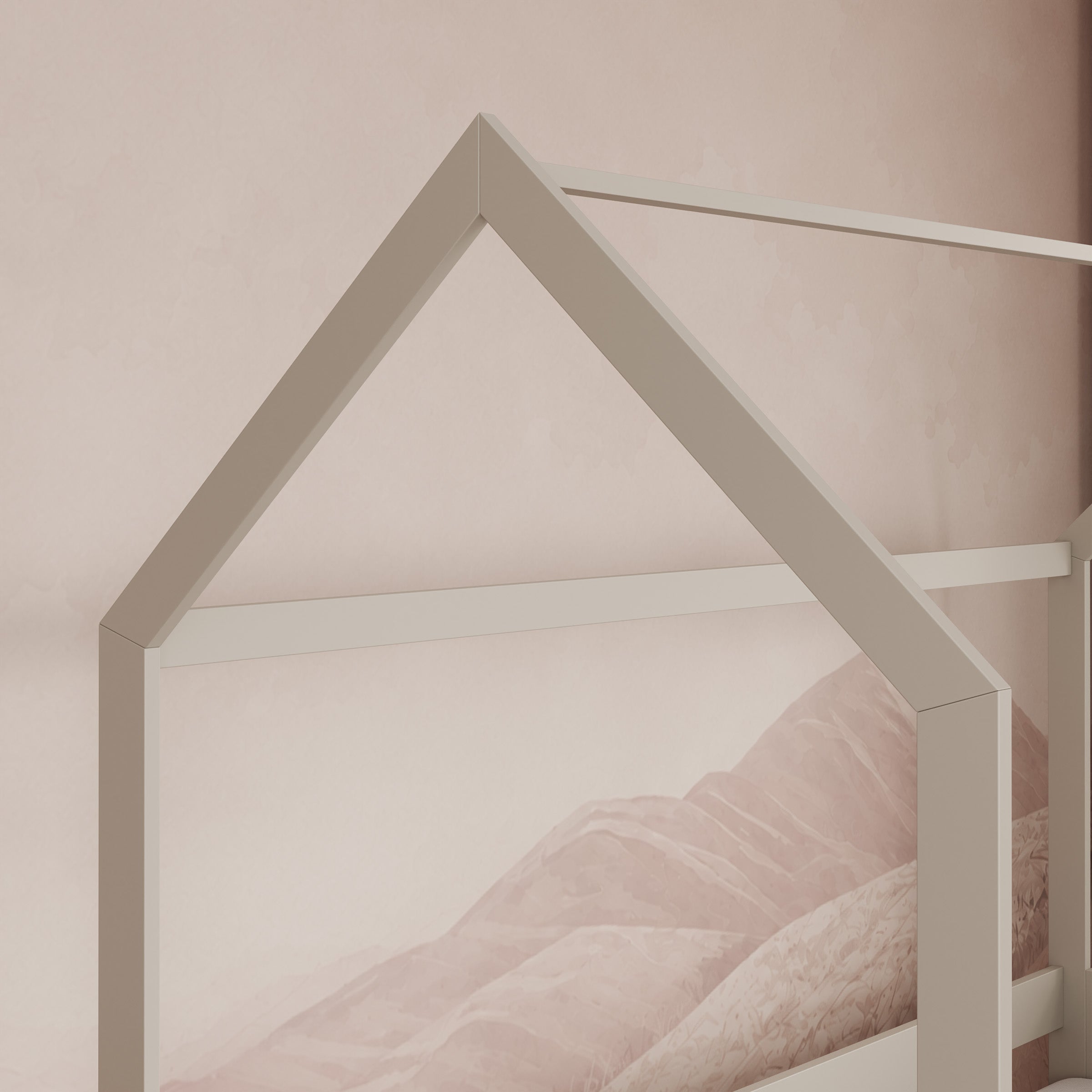 Kenepa - Huisjesbed met lades - Beige - 90x200 cm