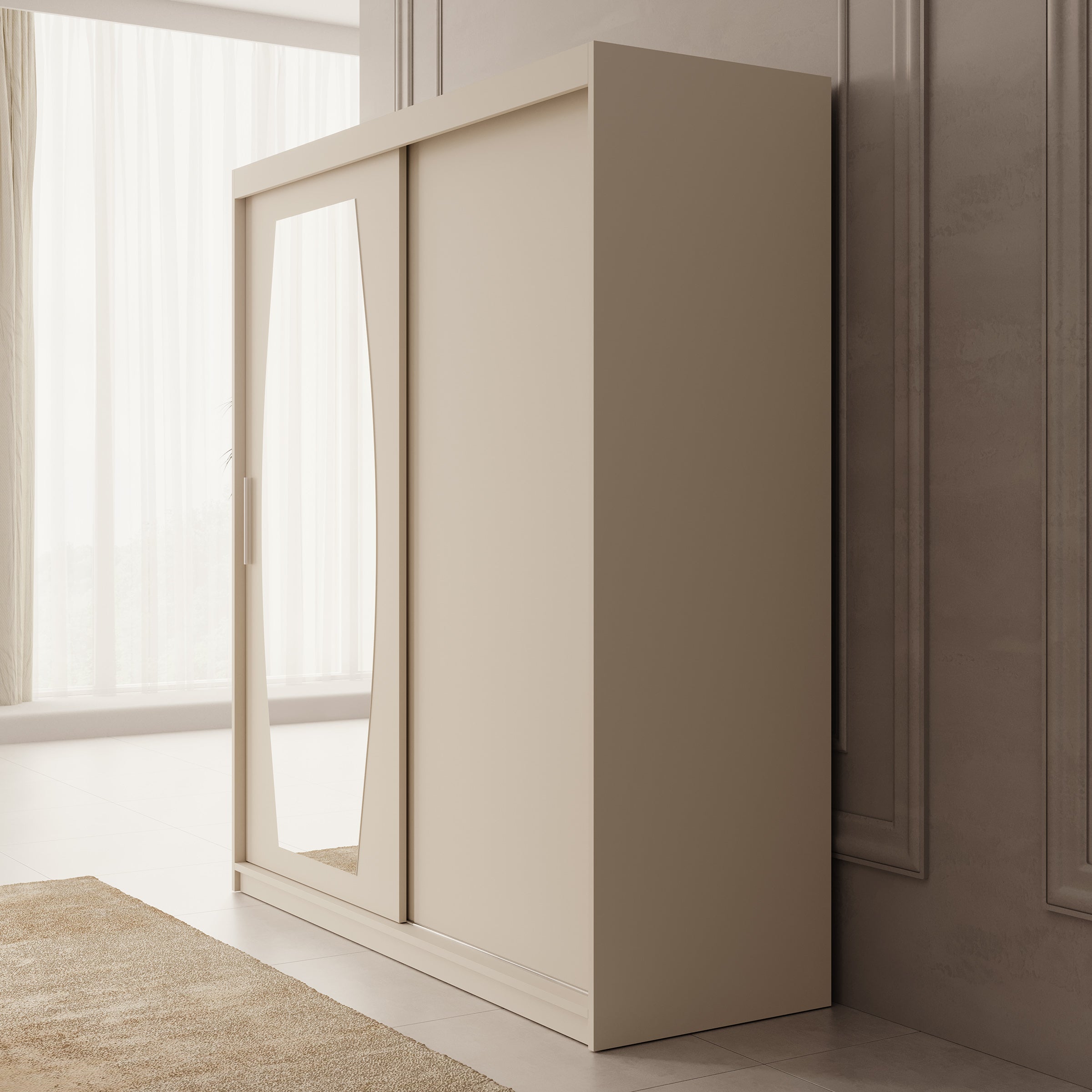 Azai - Kledingkast met schuifdeuren - Beige