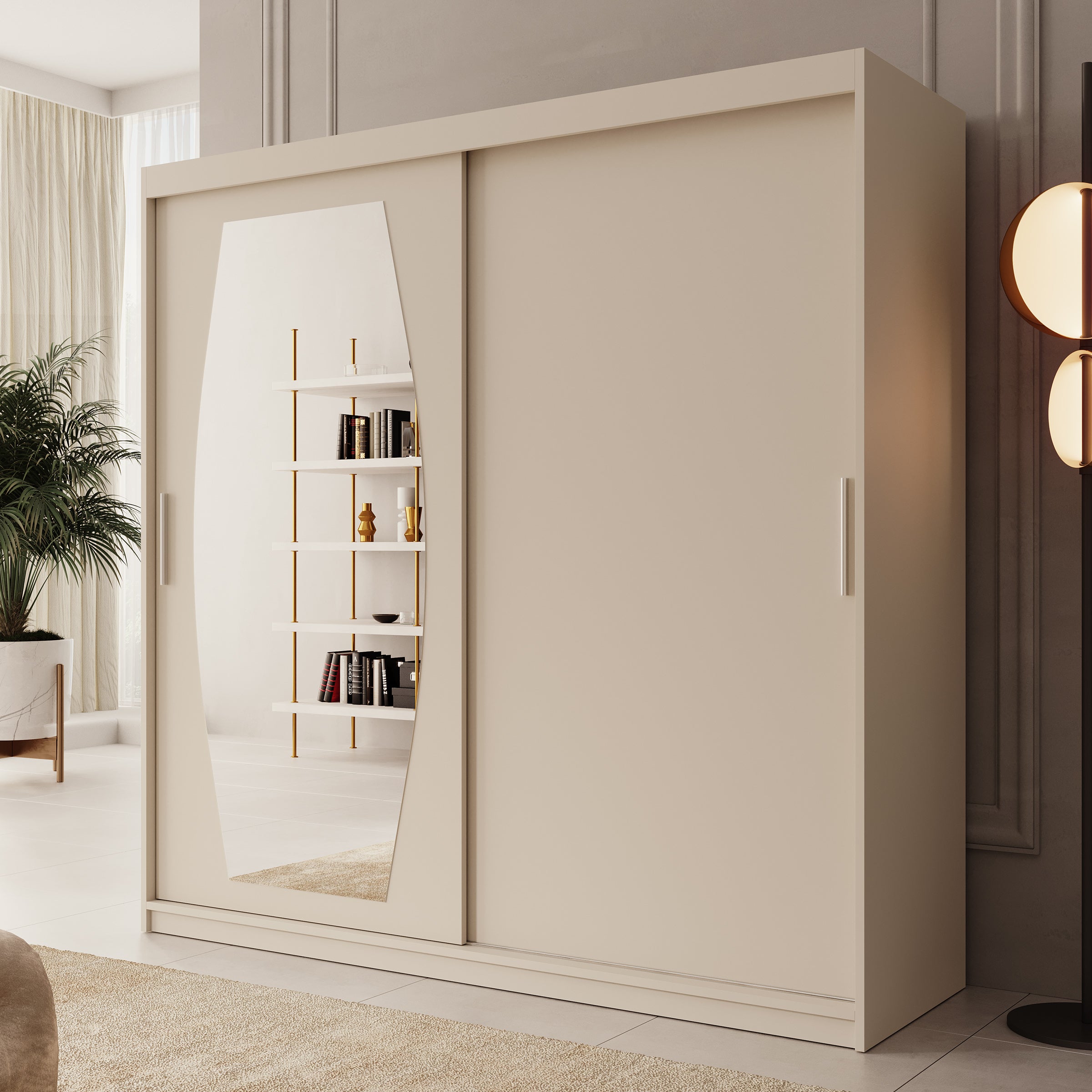 Azai - Kledingkast met schuifdeuren - Beige