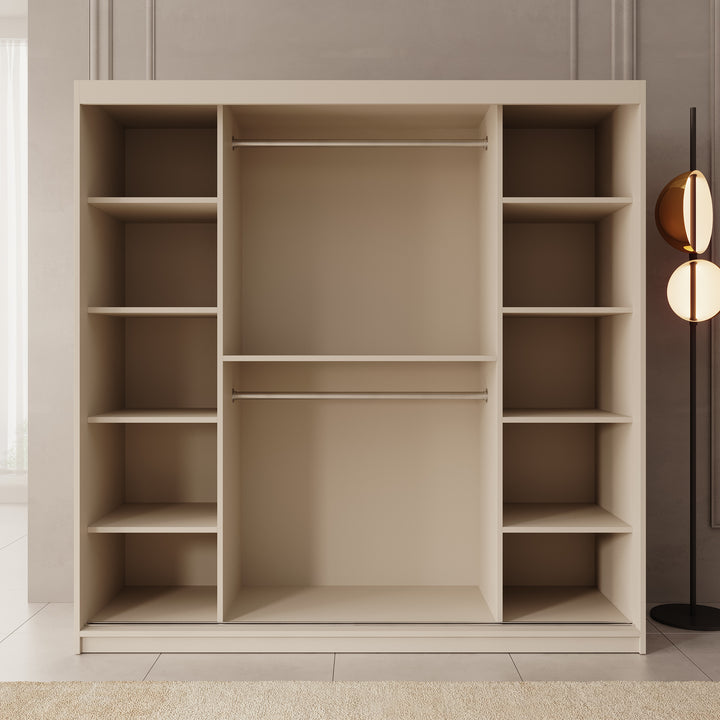 Azai - Kledingkast met schuifdeuren - Beige