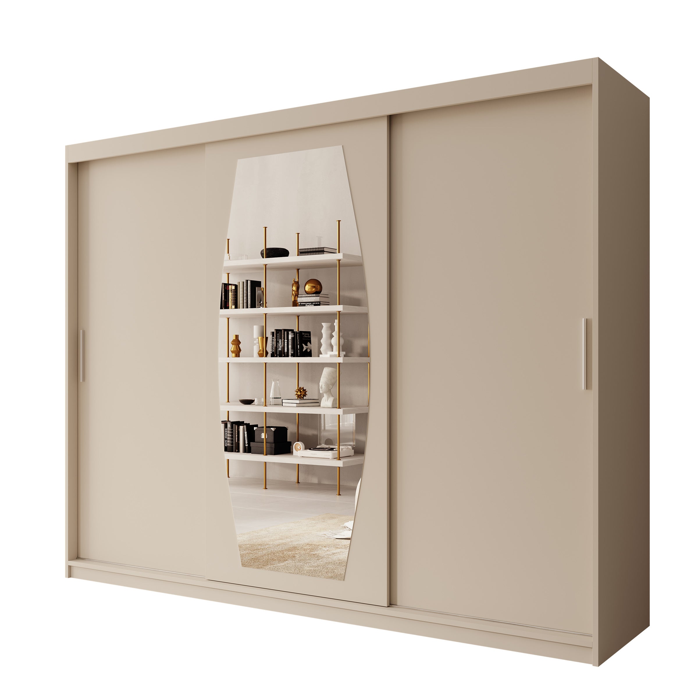 Azai - Kledingkast met schuifdeuren - Beige