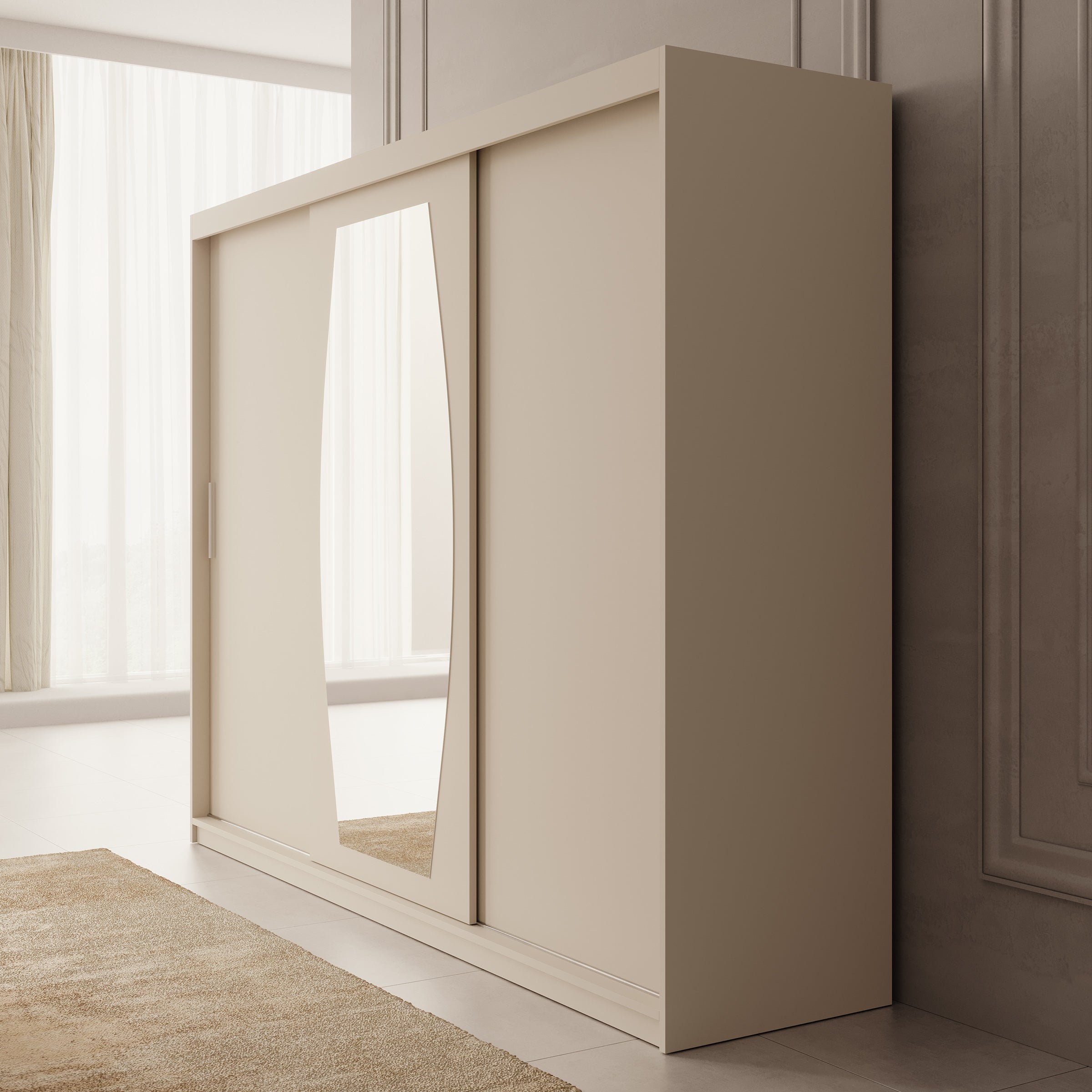 Azai - Kledingkast met schuifdeuren - Beige