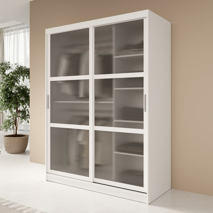 Fessaro - Kledingkast - Wit - 150x62x200 cm