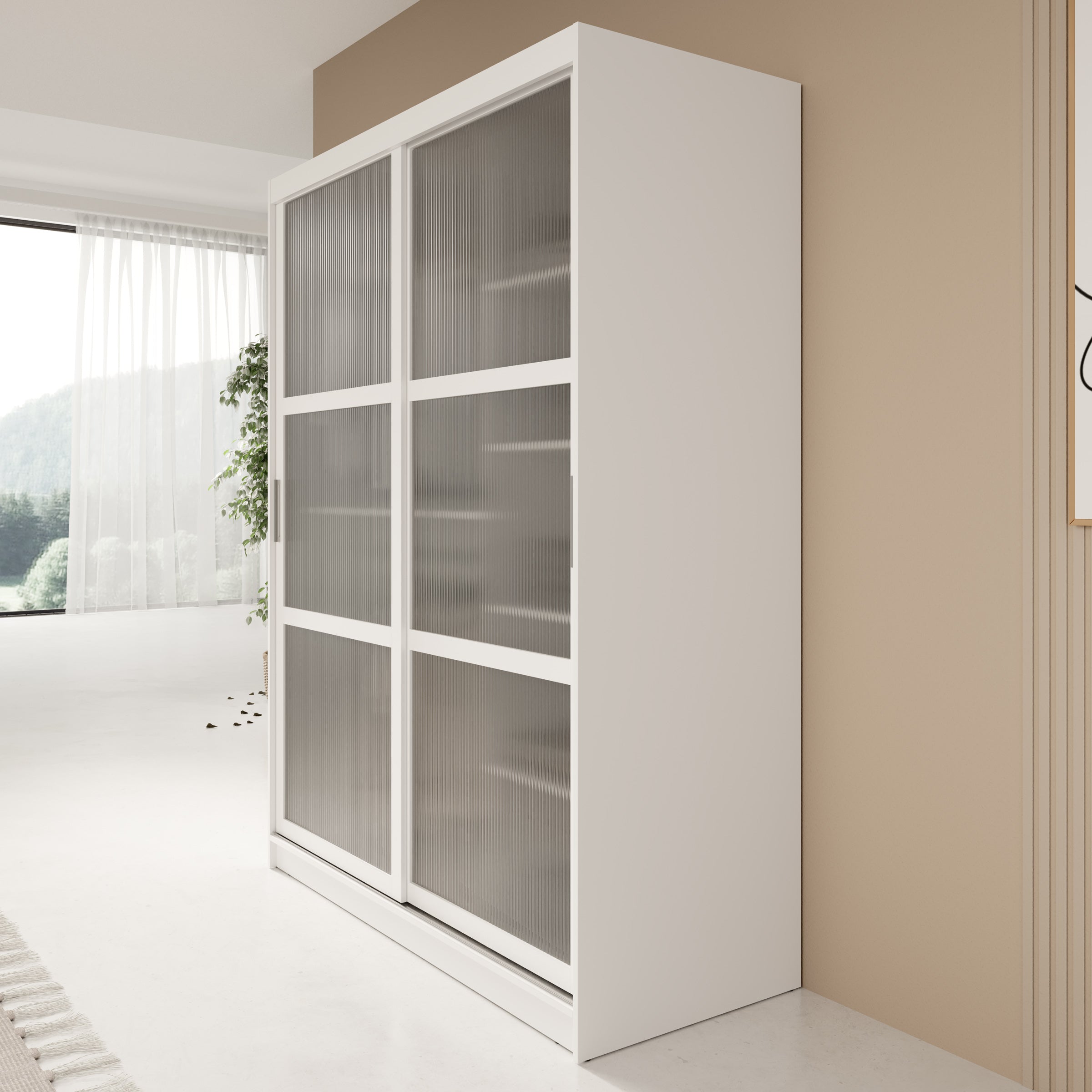 Fessaro - Kledingkast - Wit - 150x62x200 cm