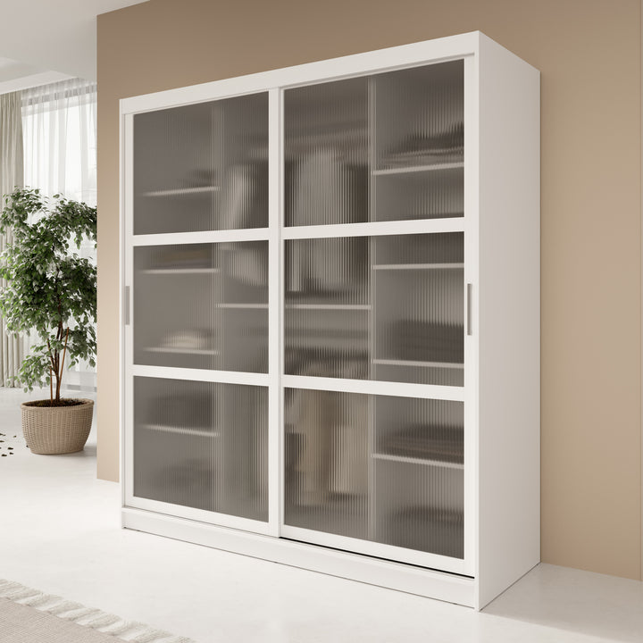 Fessaro - Kledingkast - Wit - 180x62x200 cm