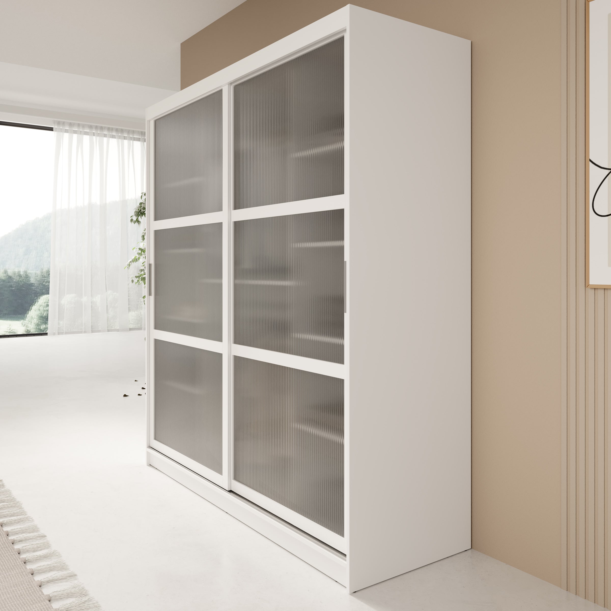 Fessaro - Kledingkast - Wit - 180x62x200 cm