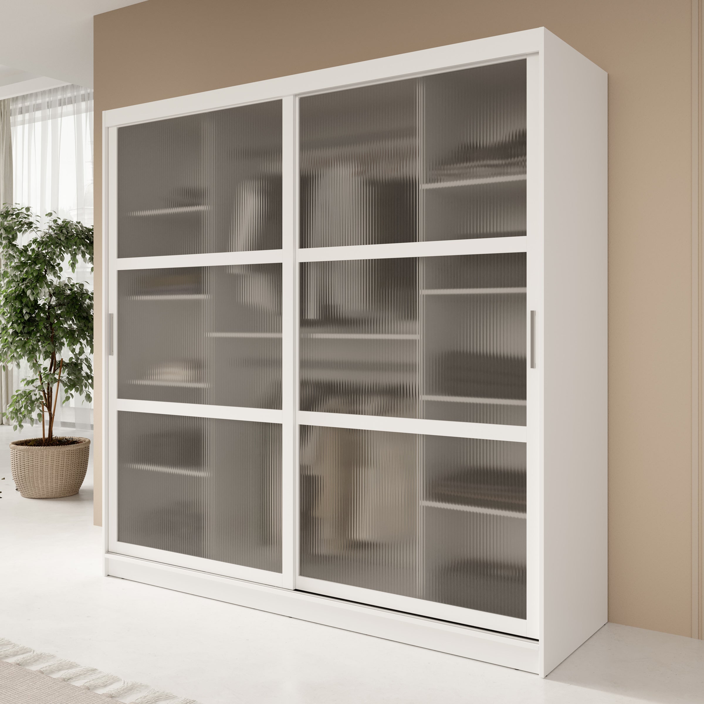 Fessaro - Kledingkast - Wit - 200x62x200 cm