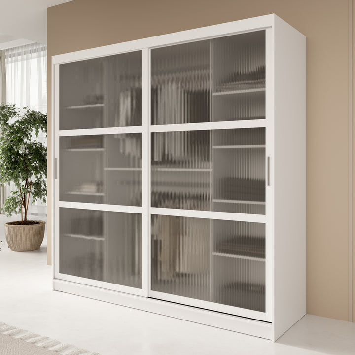 Fessaro - Kledingkast - Wit - 200x62x200 cm