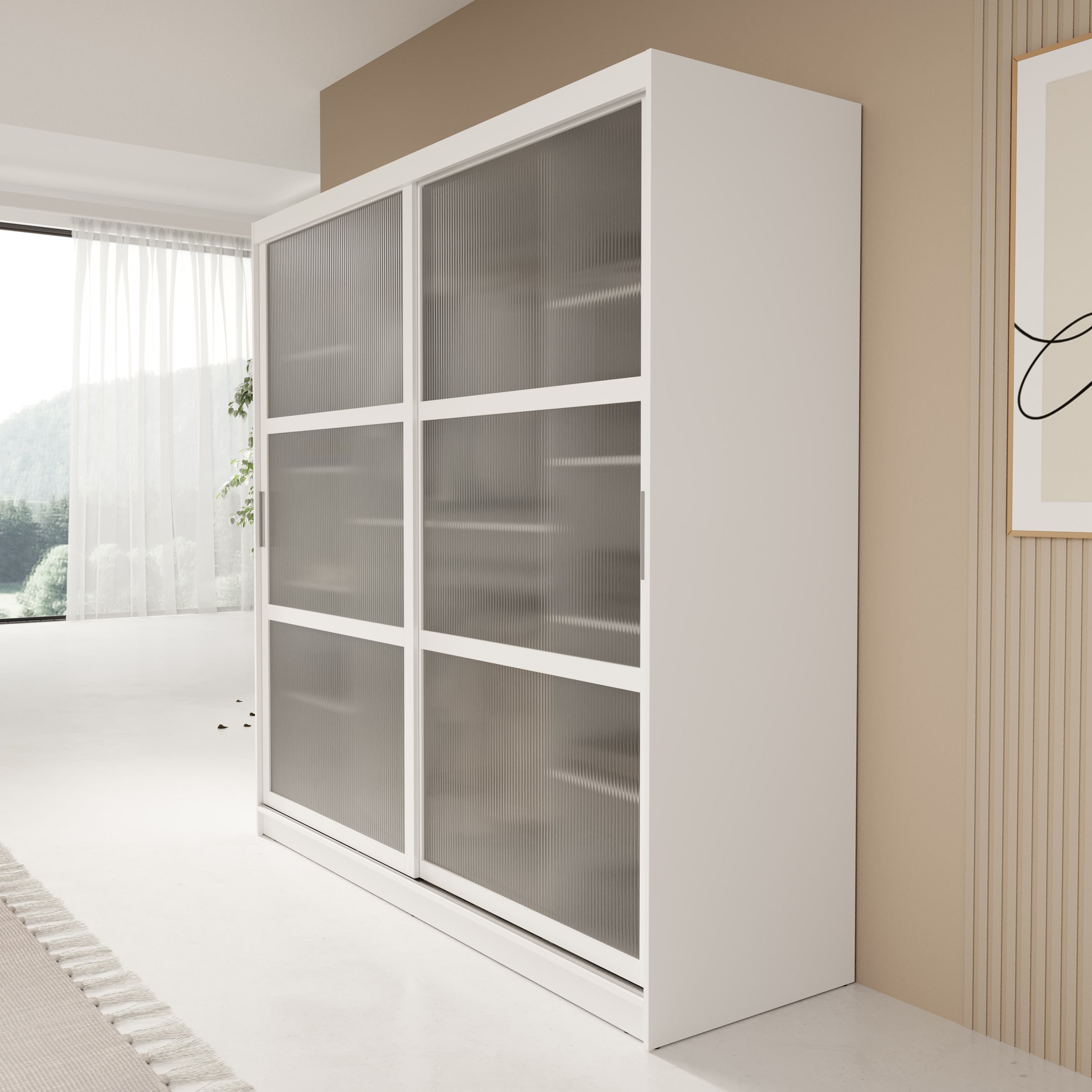 Fessaro - Kledingkast - Wit - 200x62x200 cm