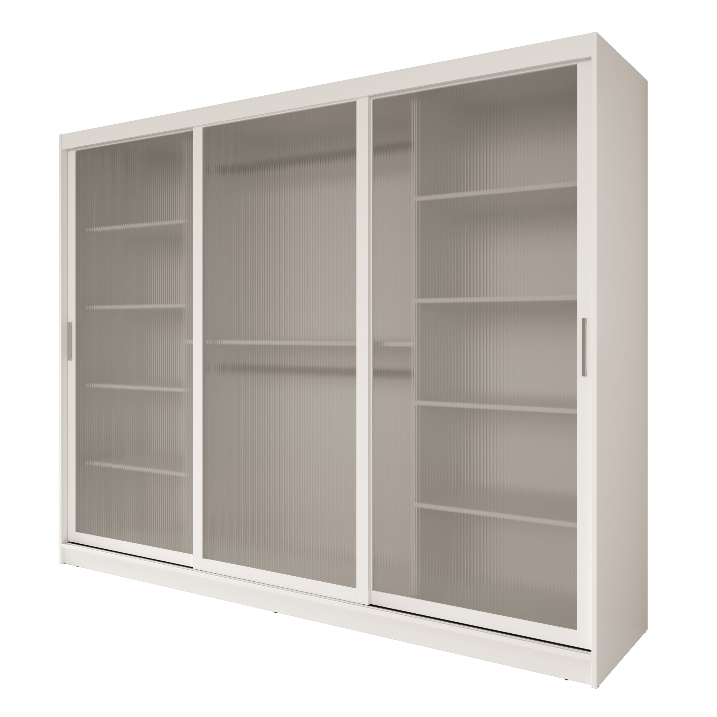 Fessaro - Kledingkast - Wit - 250x62x200 cm