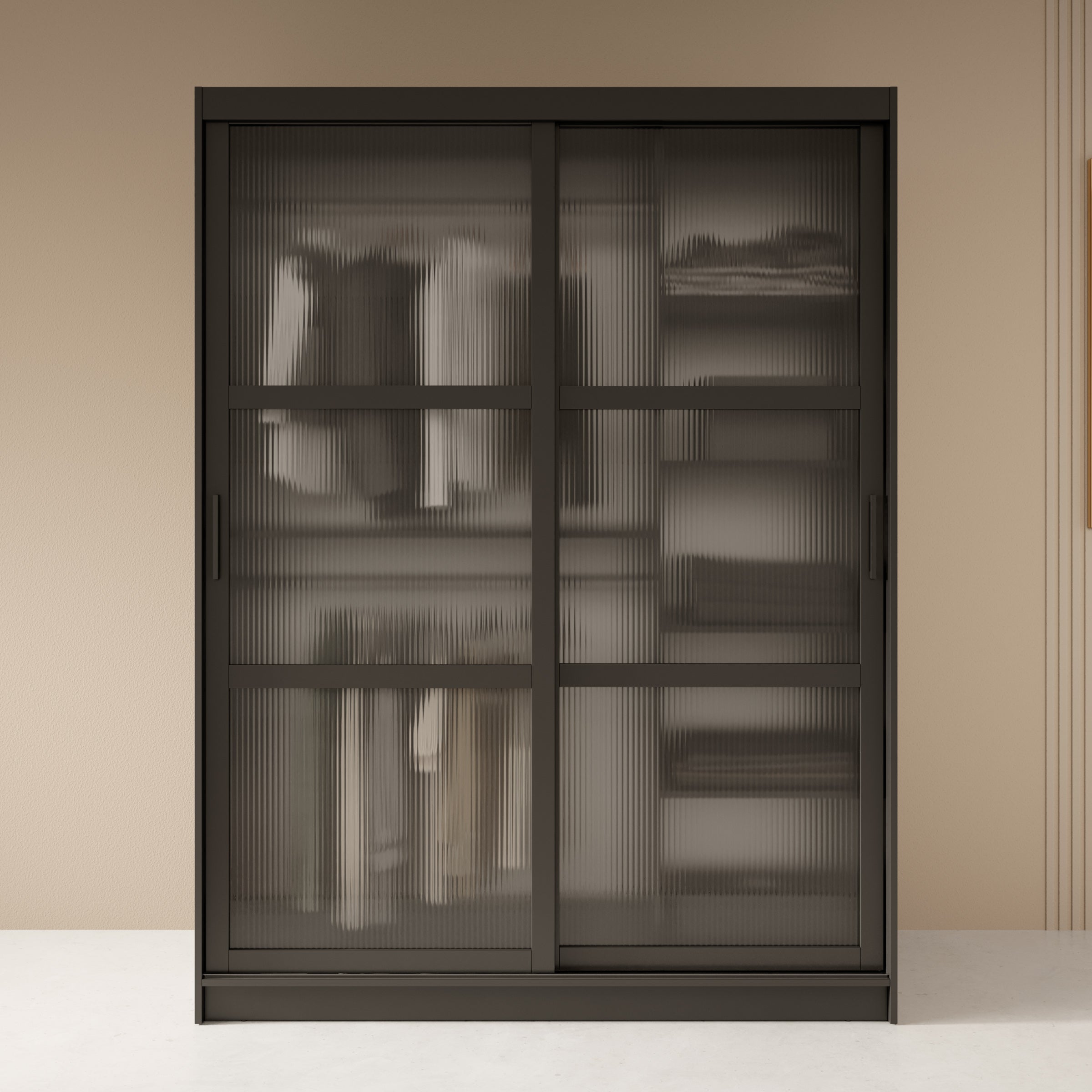 Fessaro - Kledingkast - Zwart - 150x62x200 cm