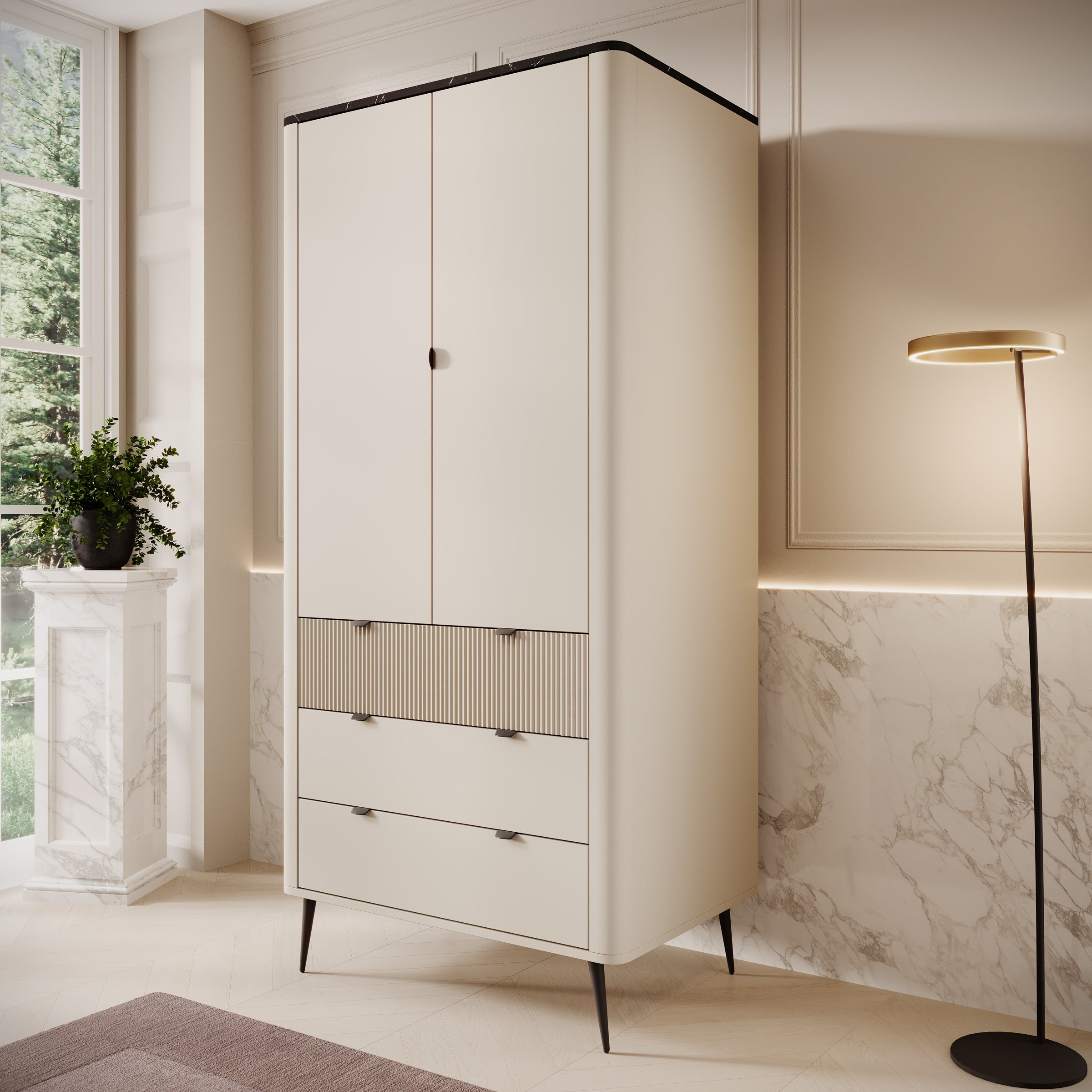 Mace - Kledingkast 2-deurs - Beige
