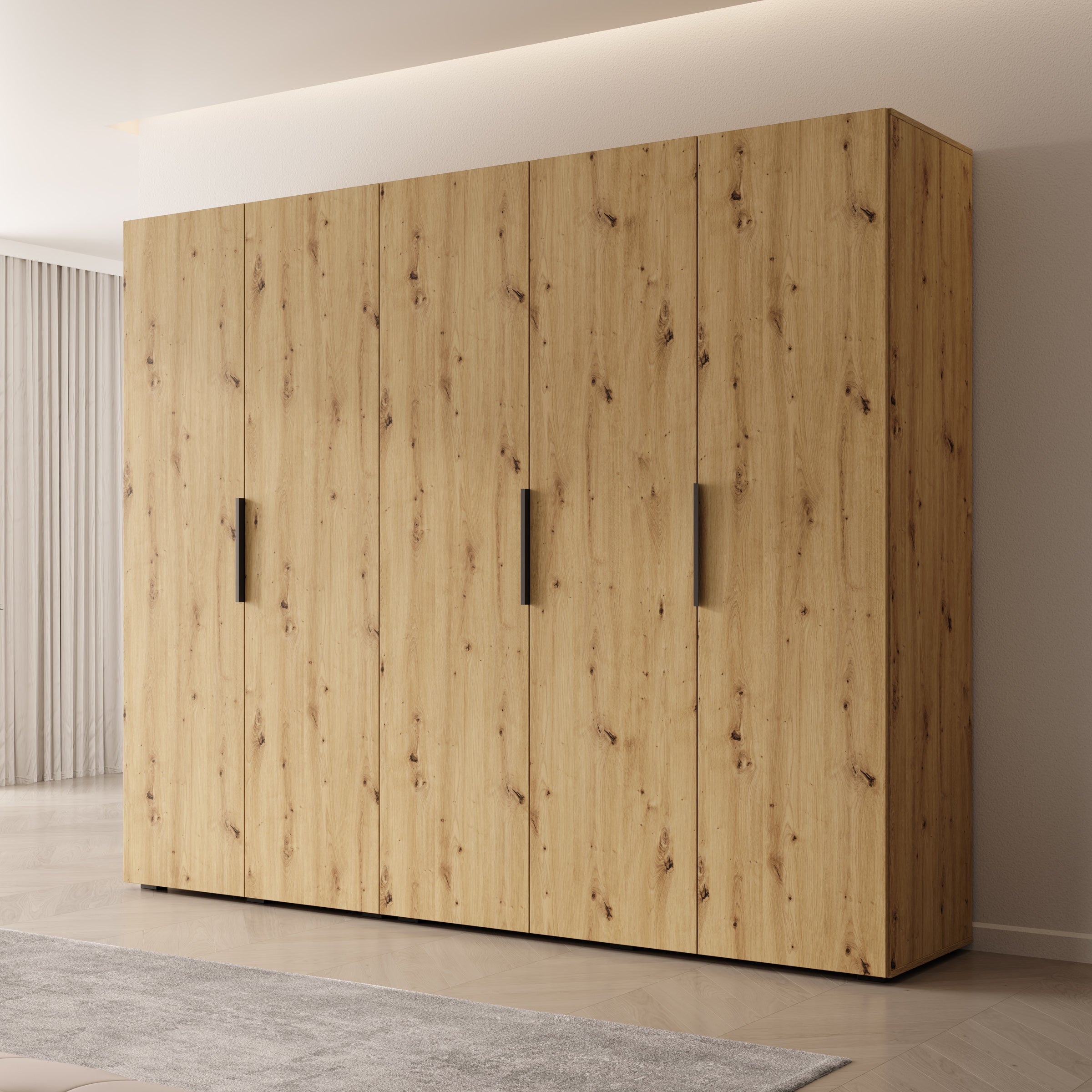 Marquesa - Kledingkast - Eiken - 250x50x202 cm