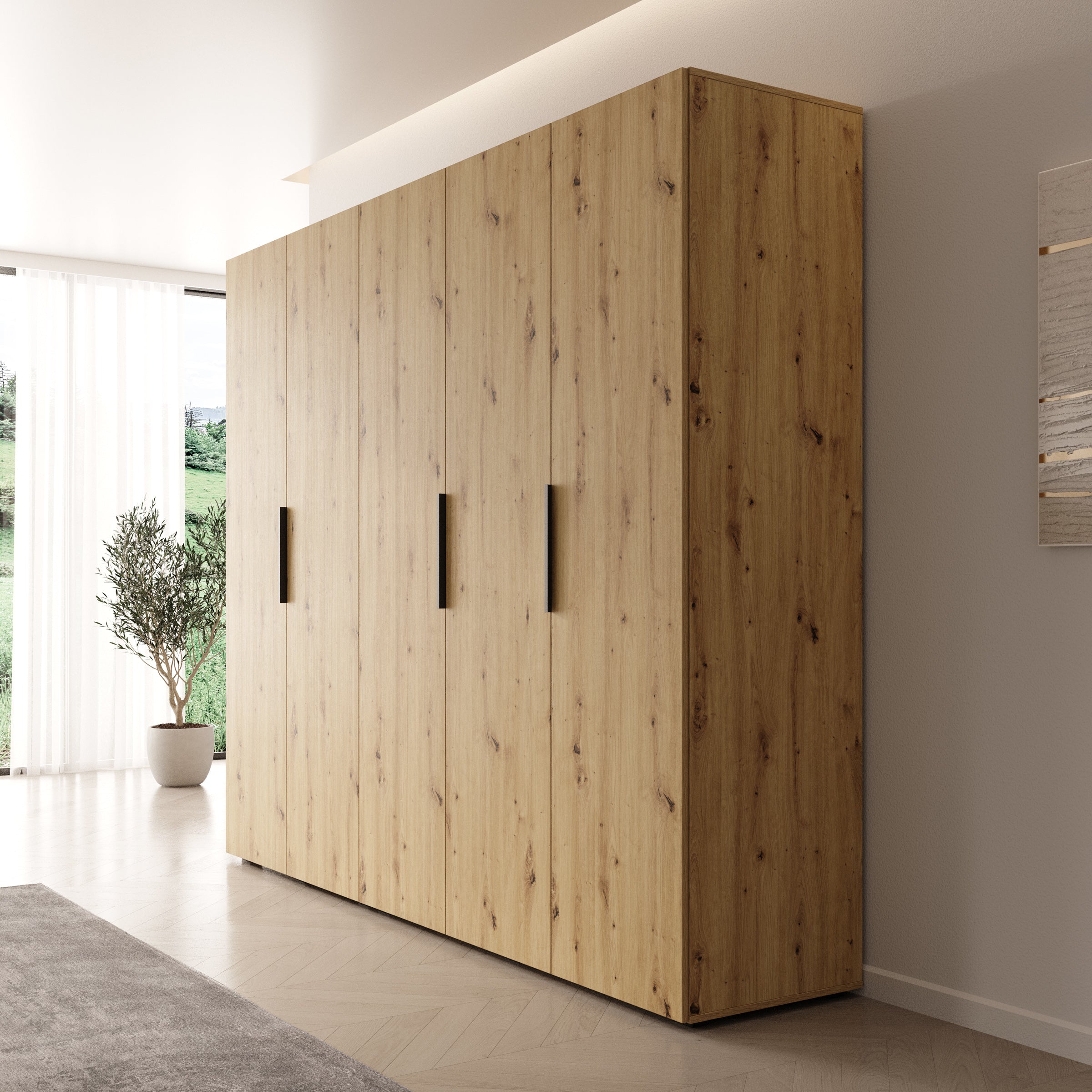 Marquesa - Kledingkast - Eiken - 250x50x202 cm
