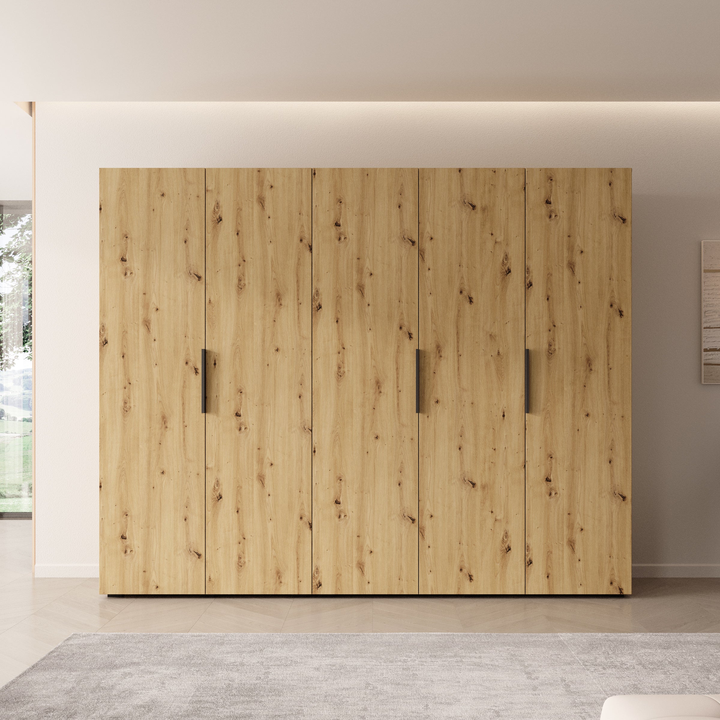 Marquesa - Kledingkast - Eiken - 250x50x202 cm