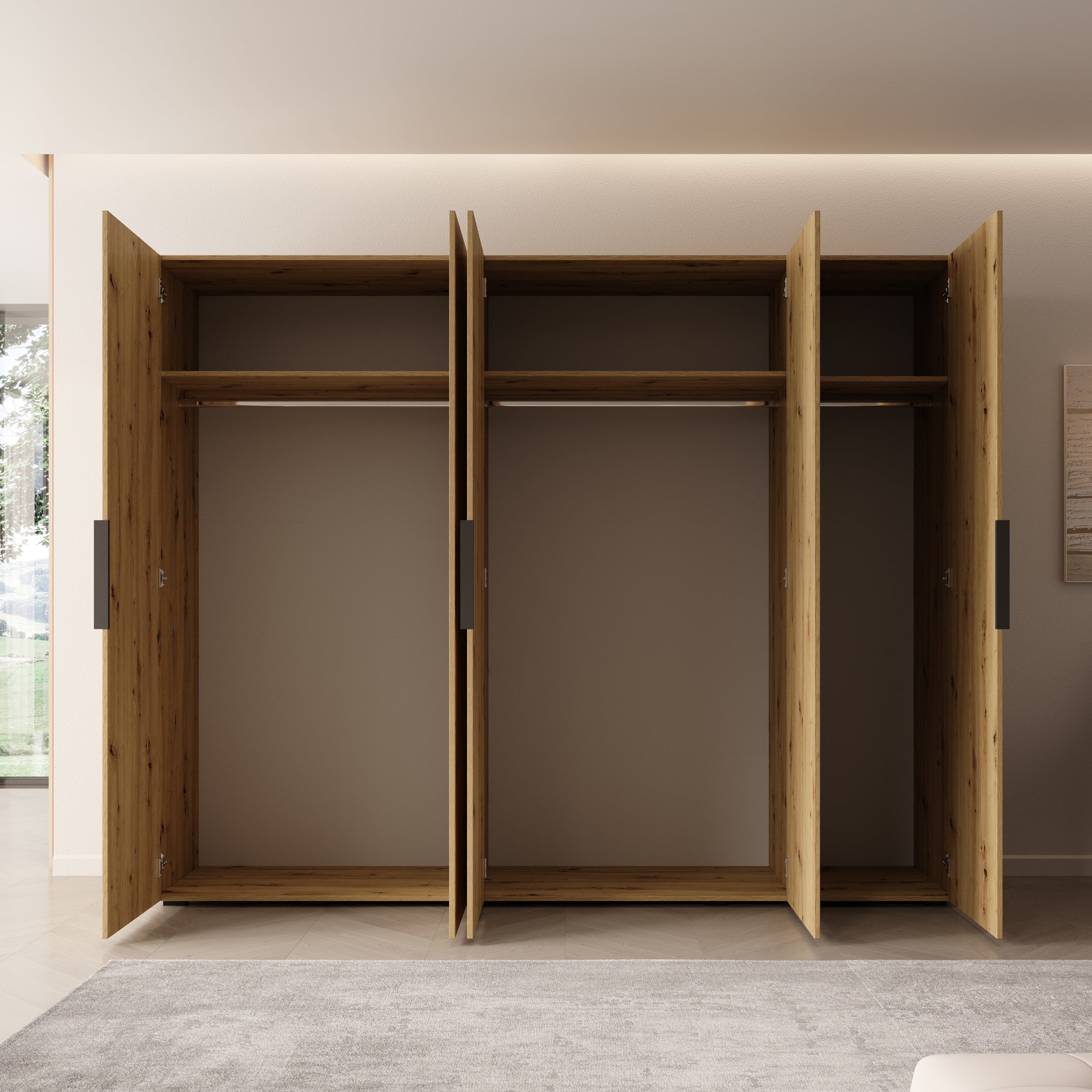 Marquesa - Kledingkast - Eiken - 250x50x202 cm