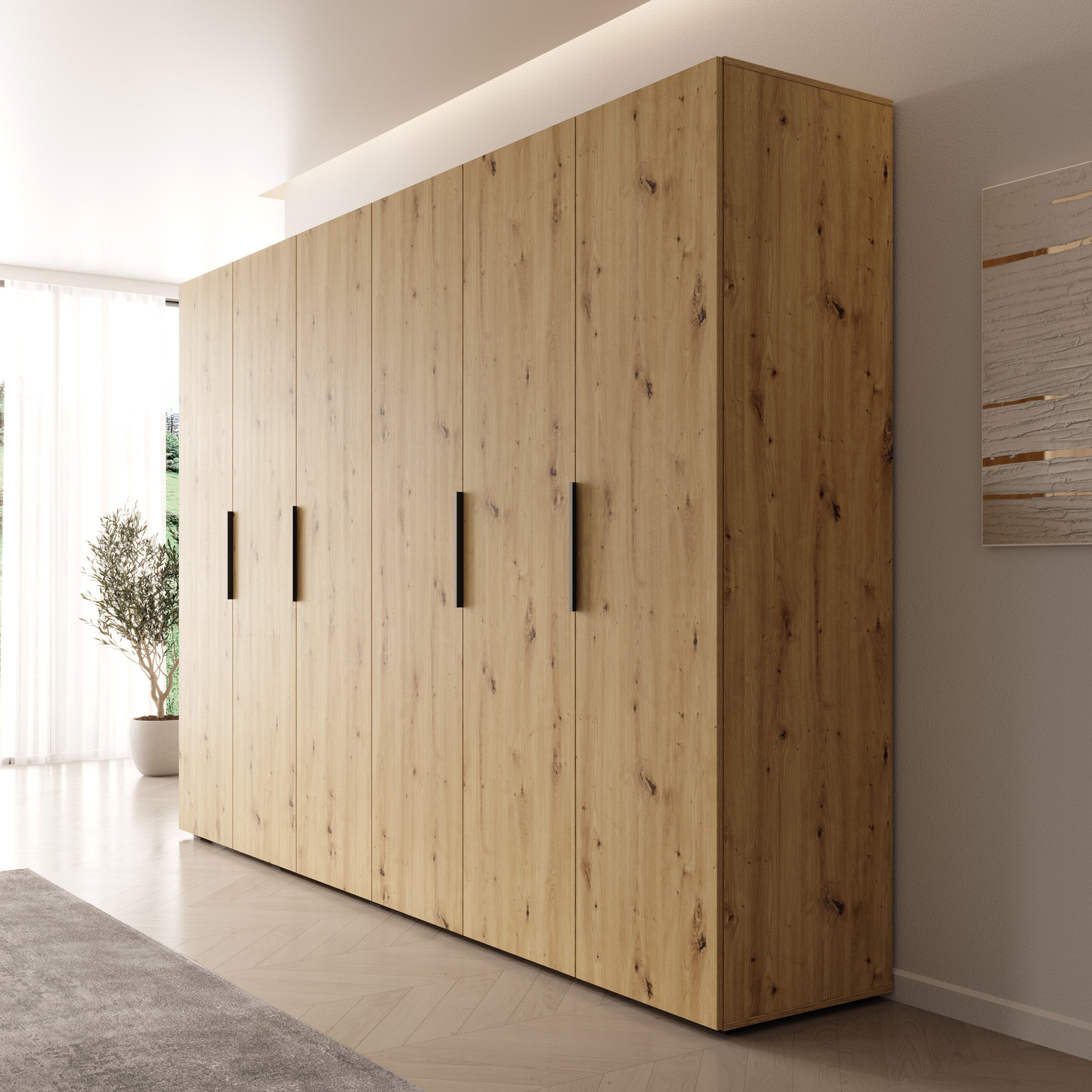 Marquesa - Kledingkast - Eiken - 300x50x202 cm