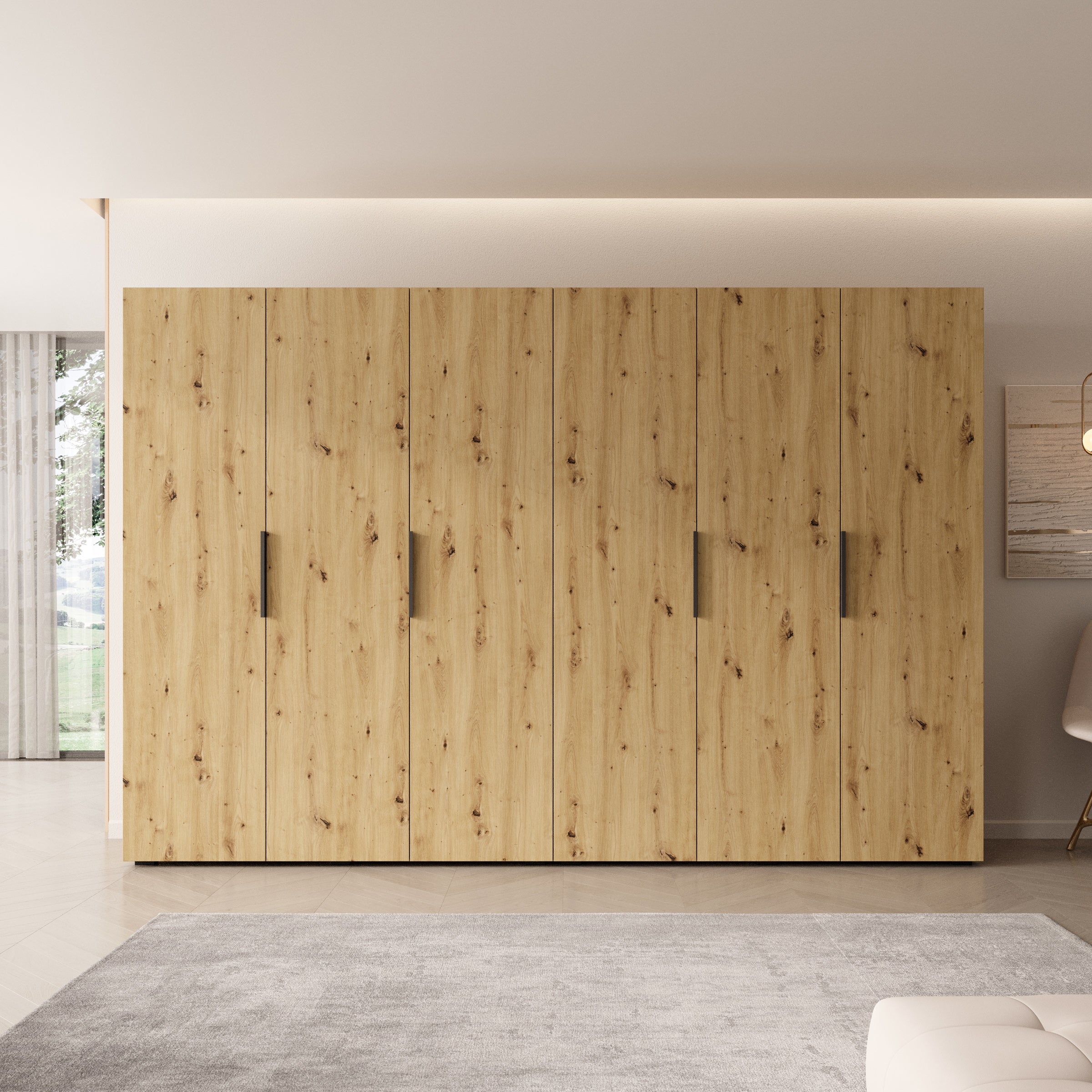 Marquesa - Kledingkast - Eiken - 300x50x202 cm