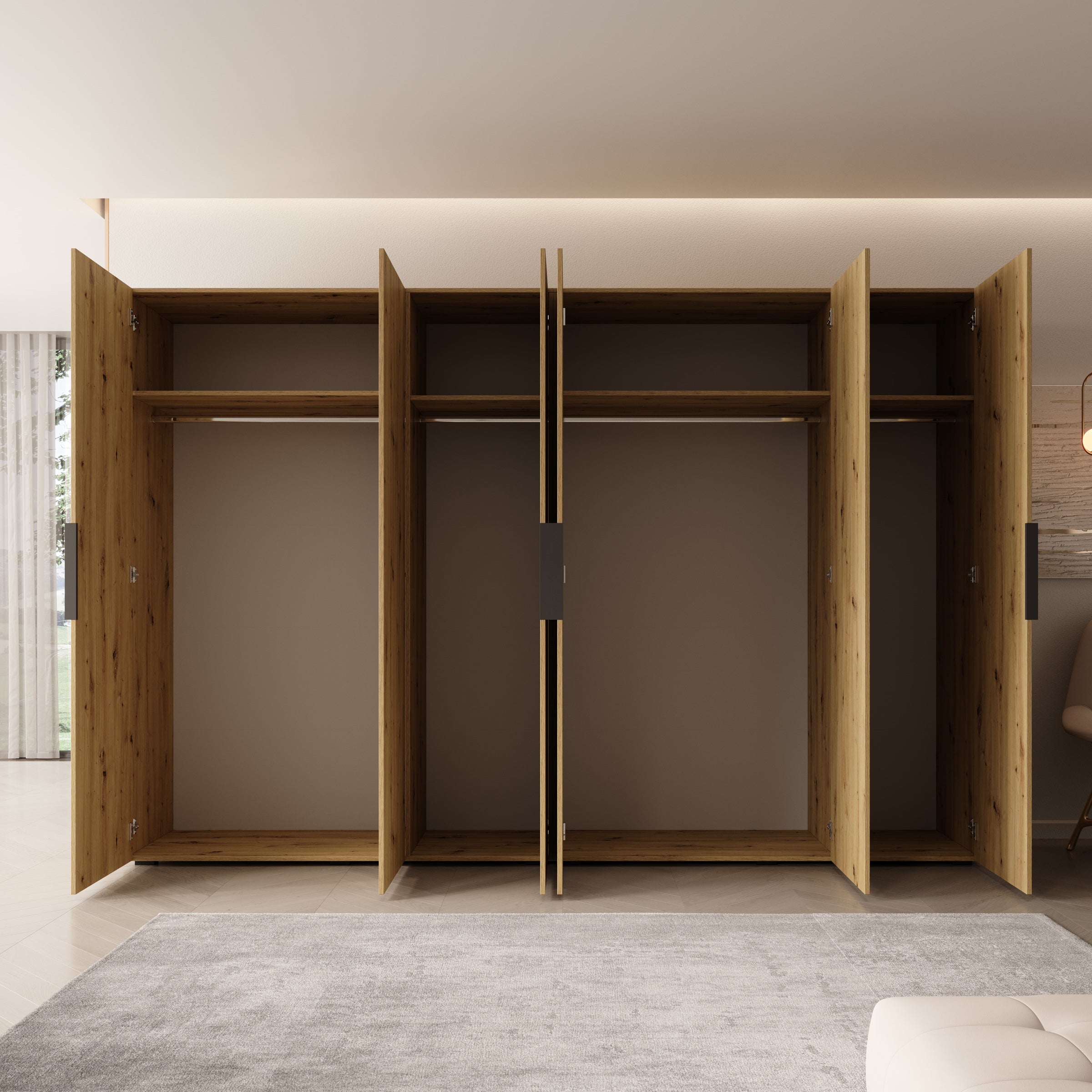 Marquesa - Kledingkast - Eiken - 300x50x202 cm