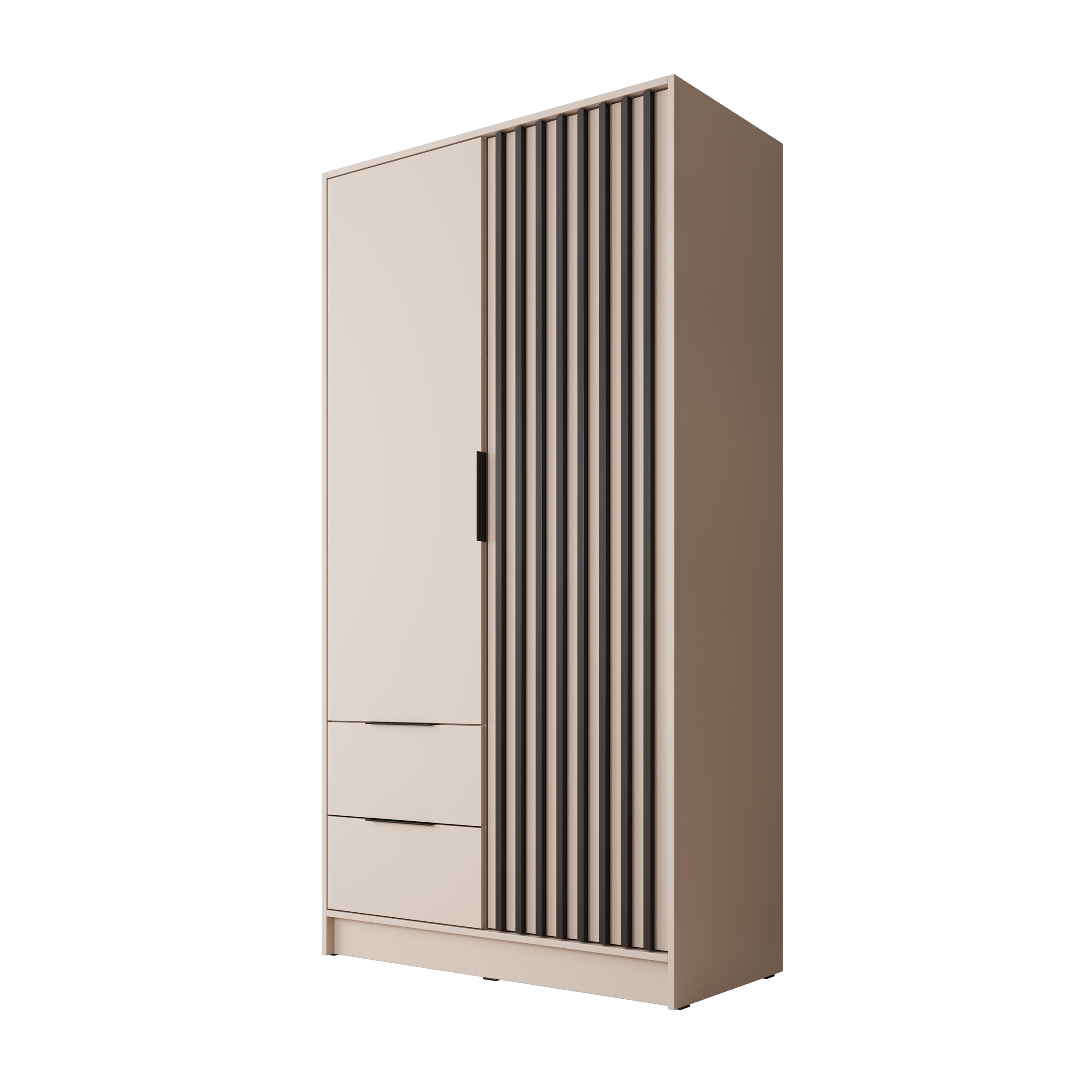Nairobi - Kledingkast 2-deurs - Beige/eiken - 105x51x200 cm