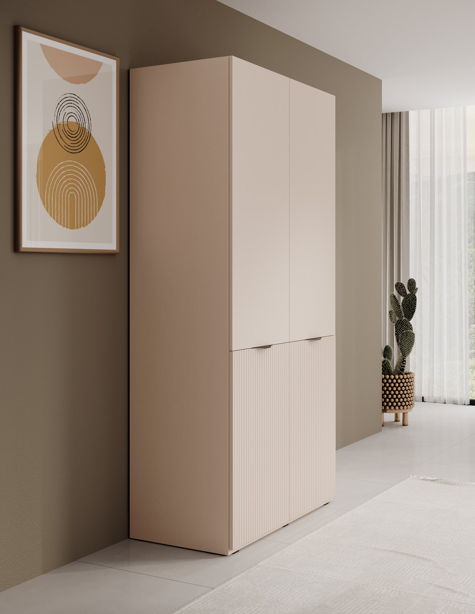 Shelton - Kledingkast 2-deurs - Beige