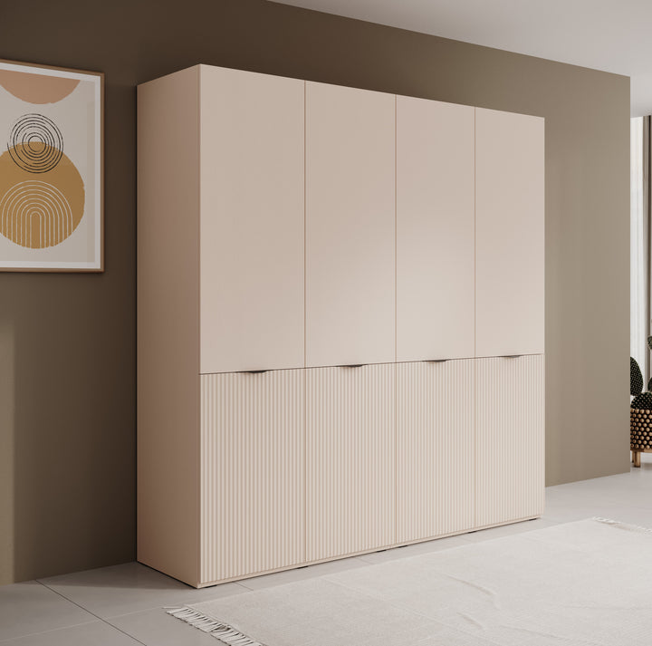 Shelton - Kledingkast 4-deurs - Beige
