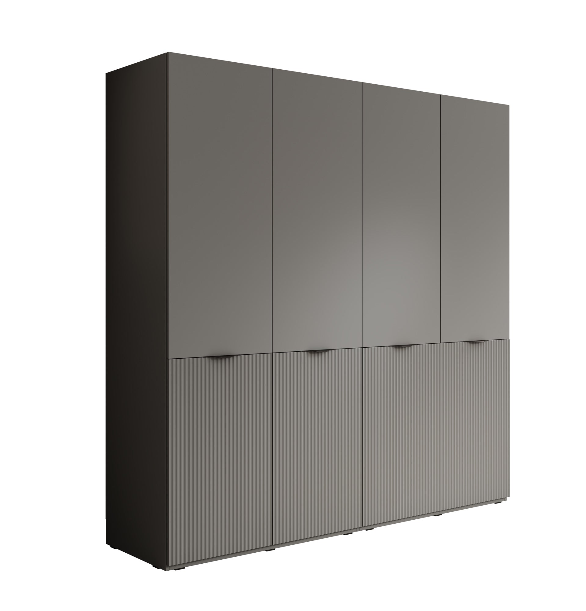Shelton - Kledingkast 4-deurs - Grijs