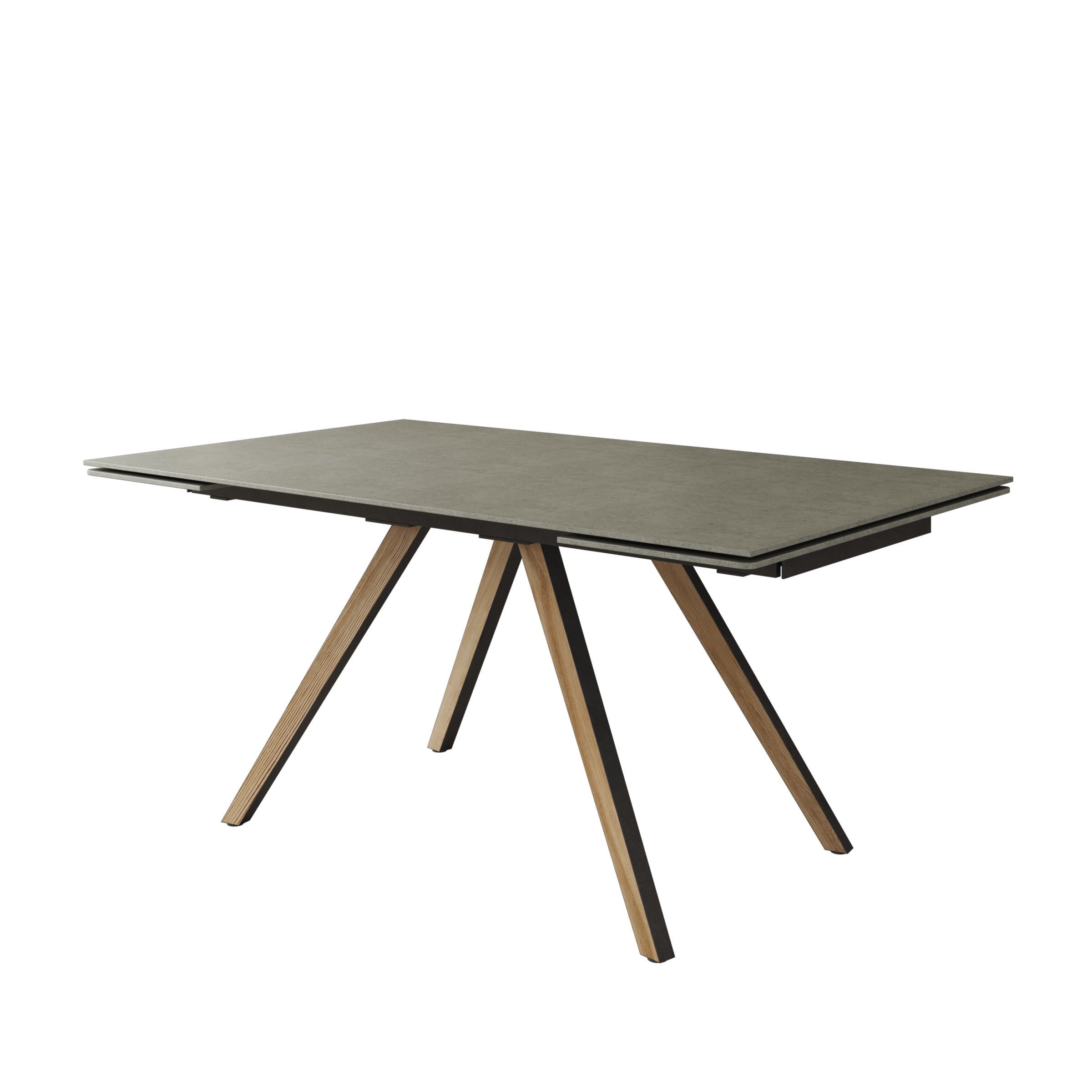 Kokomo - Eetkamertafel - Zwart keramiek - Uitschuifbaar - 165x100x76 cm