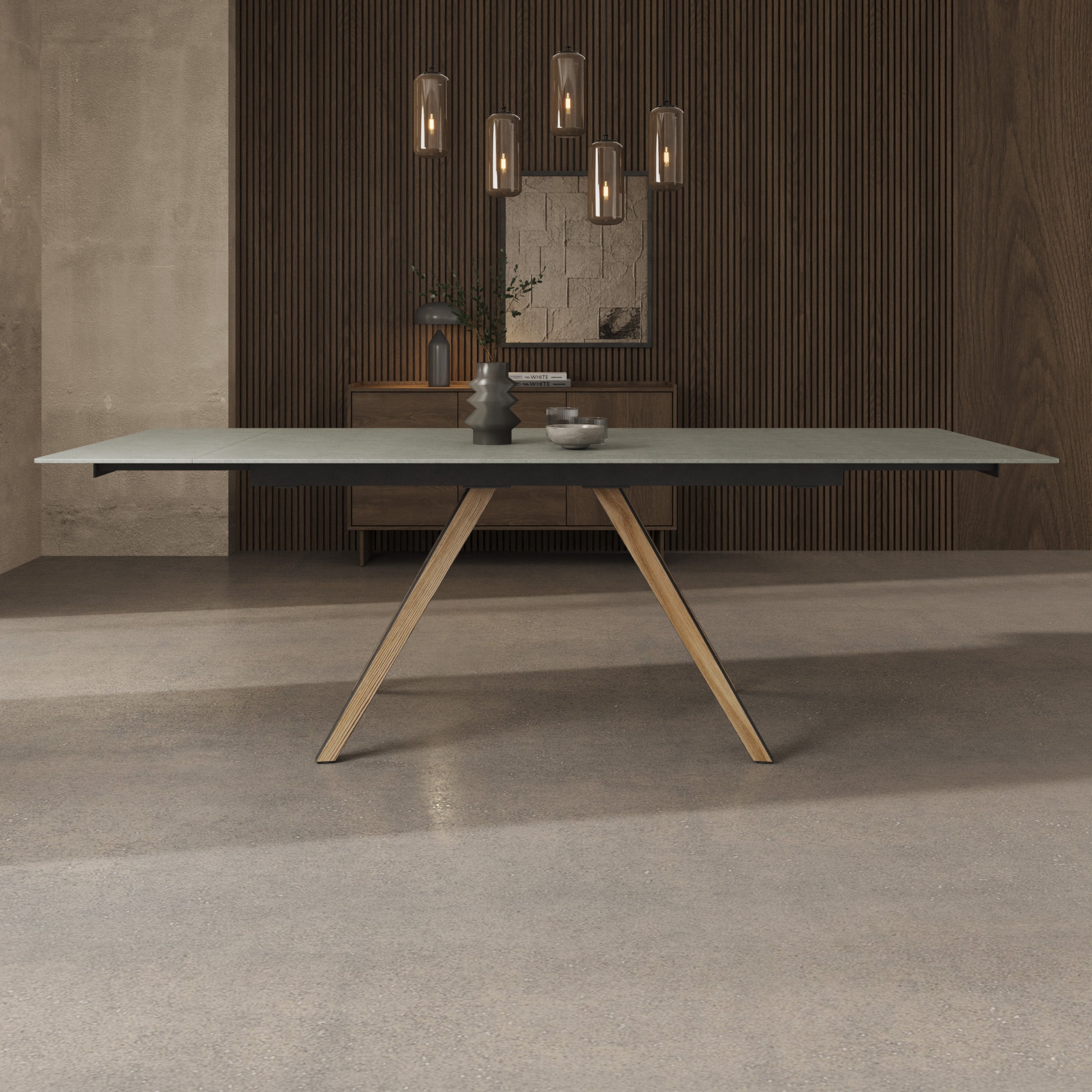 Kokomo - Eetkamertafel - Zwart keramiek - Uitschuifbaar - 165x100x76 cm