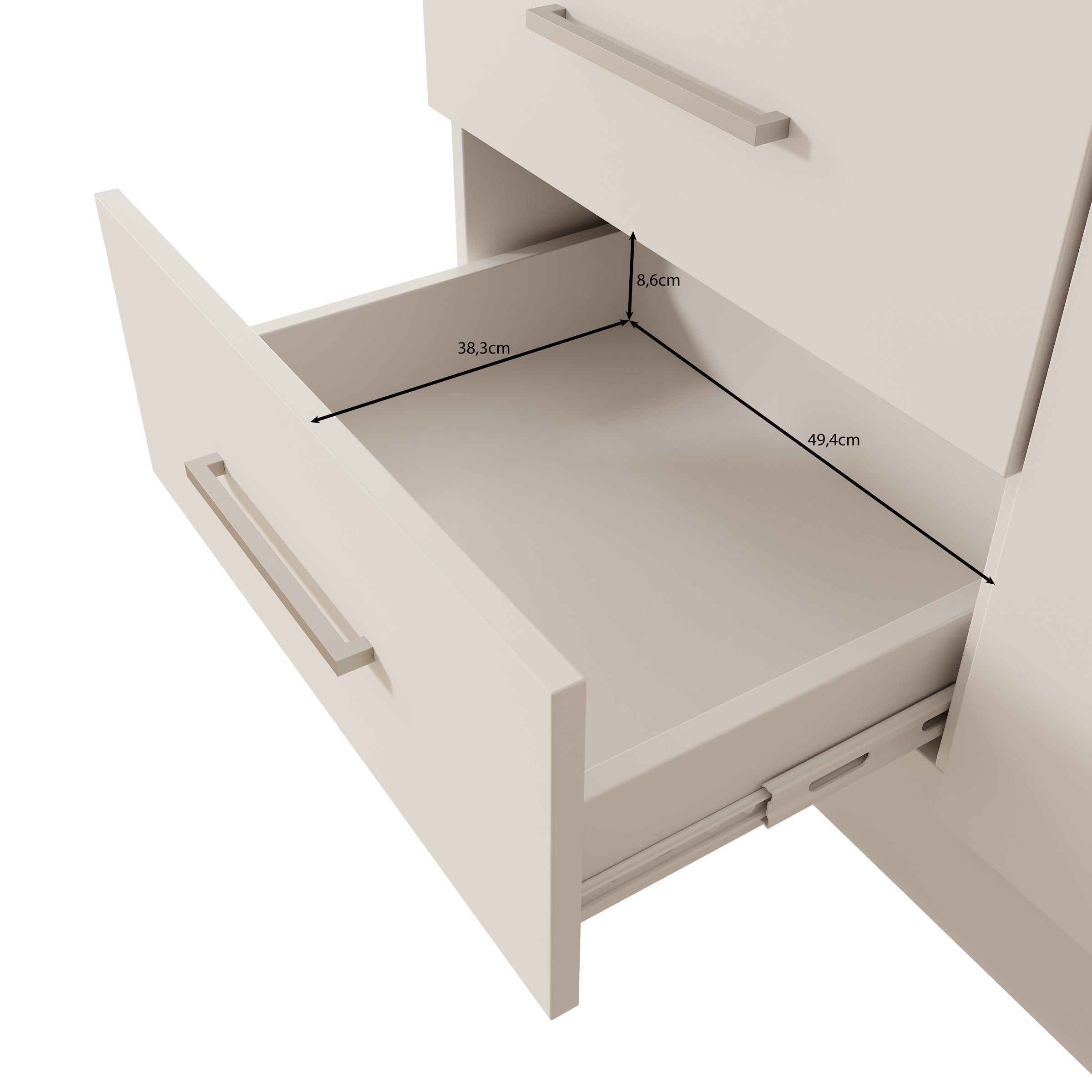 Komodo - Kledingkast met 2 deuren - Wit - 101x61x201 cm