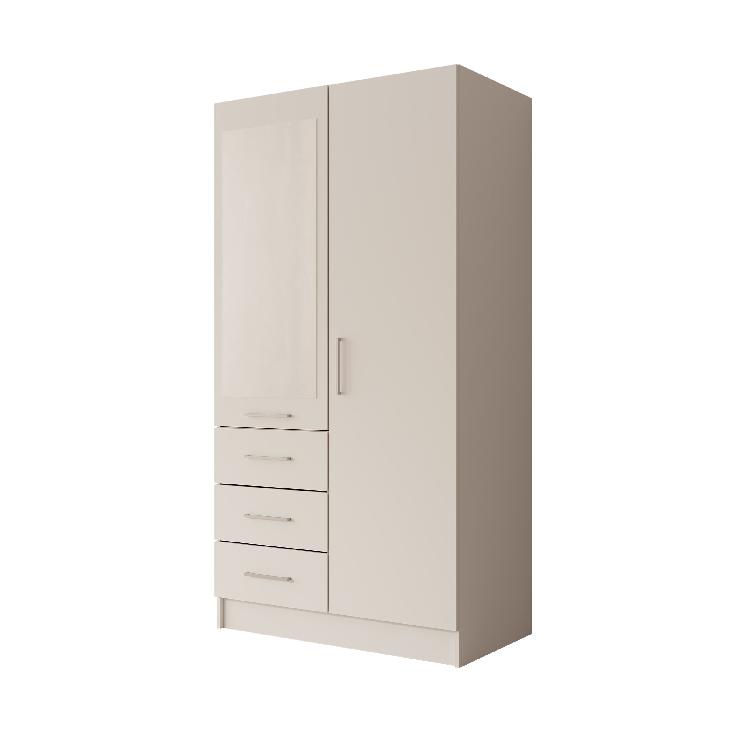 Komodo - Kledingkast met 2 deuren - Wit - 101x61x201 cm