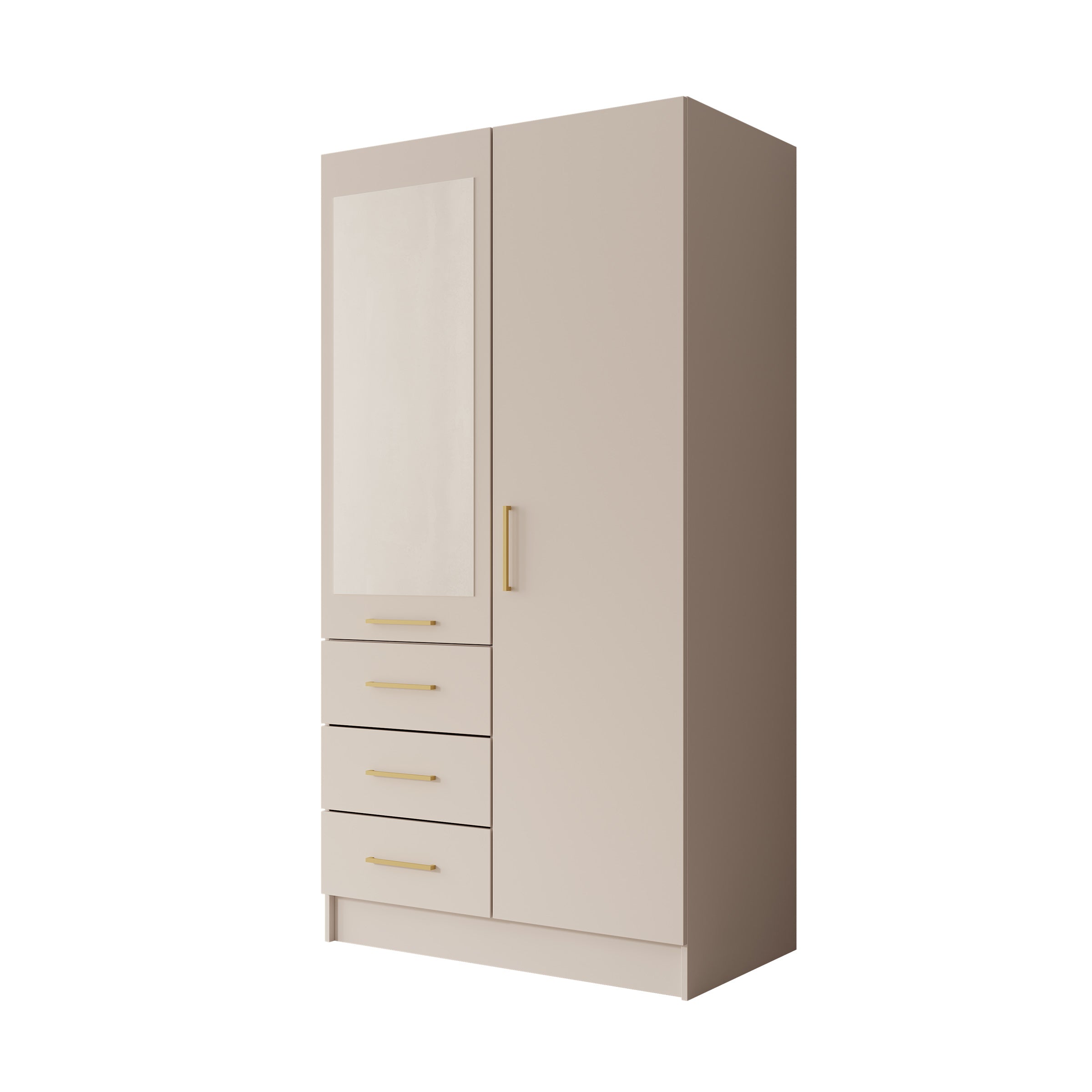 Komodo - Kledingkast met 2 deuren - Beige - 101x61x201 cm