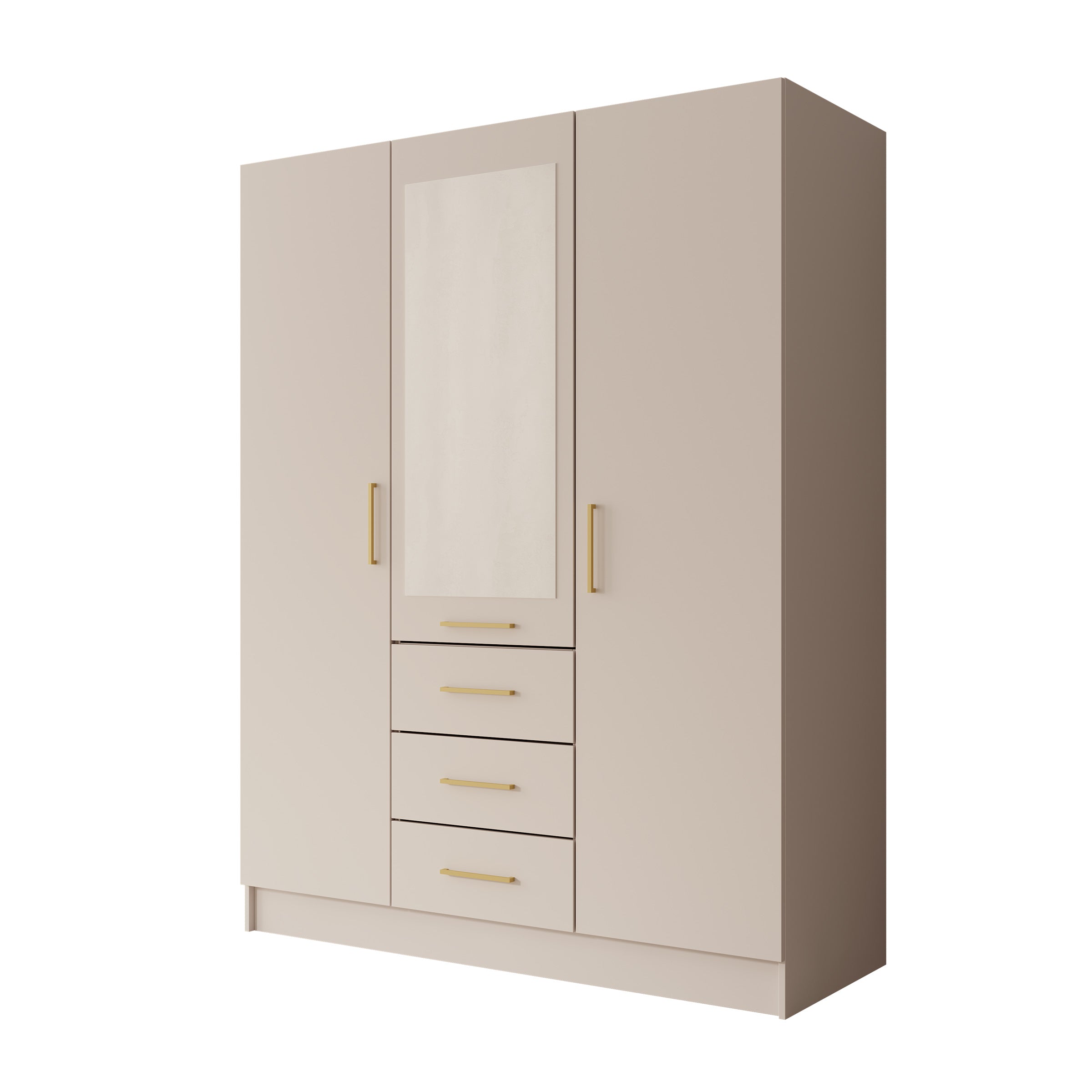 Komodo - Kledingkast met 3 deuren - Beige - 151x61x201 cm