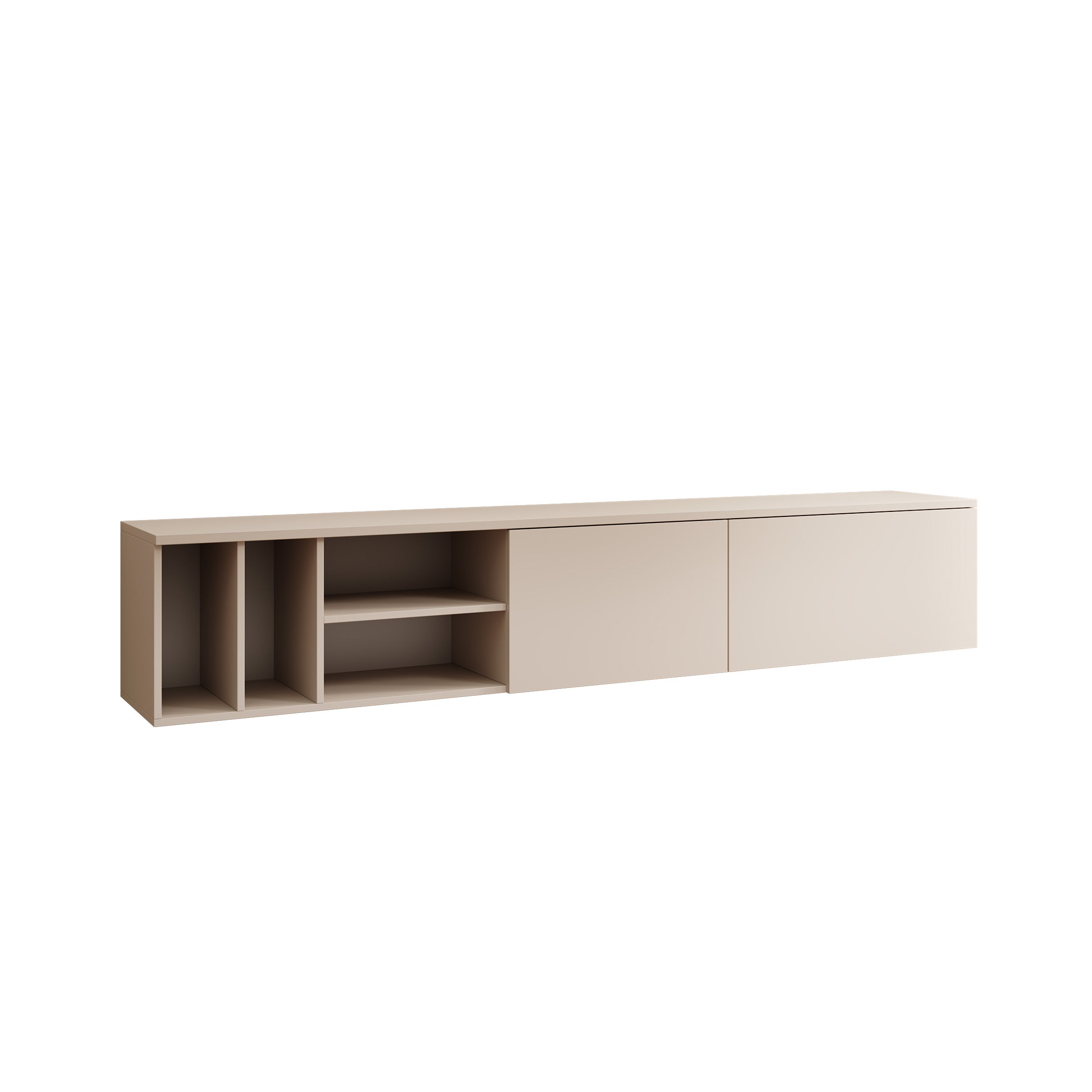 Koraal - TV-Meubel - Staand of hangend - Beige - 220x37x42 cm