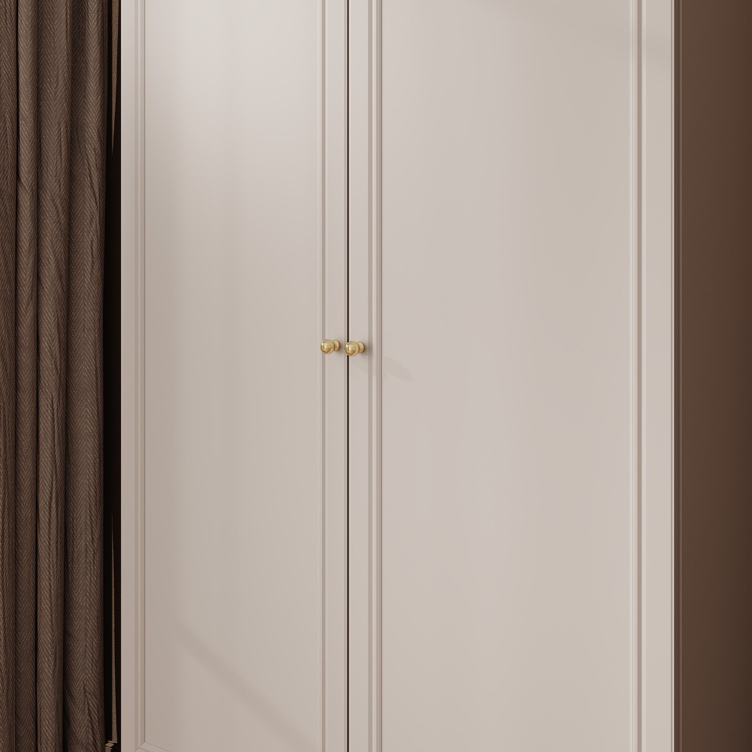 Kresto - Kledingkast - Beige/Eikenpatroon - 89x55x189 cm