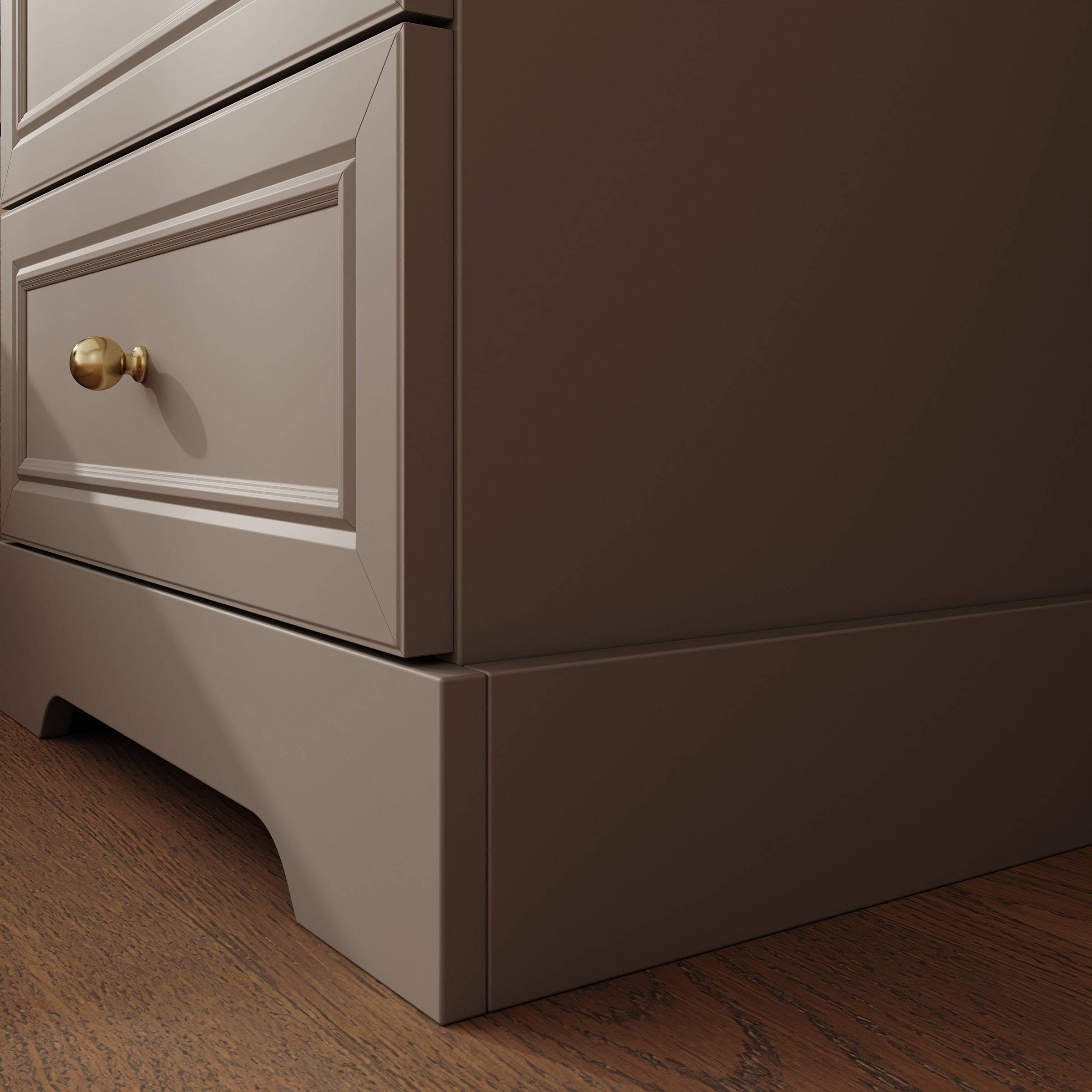 Kresto - Nachtkastje - Beige/Eikenpatroon - 55x38x63 cm