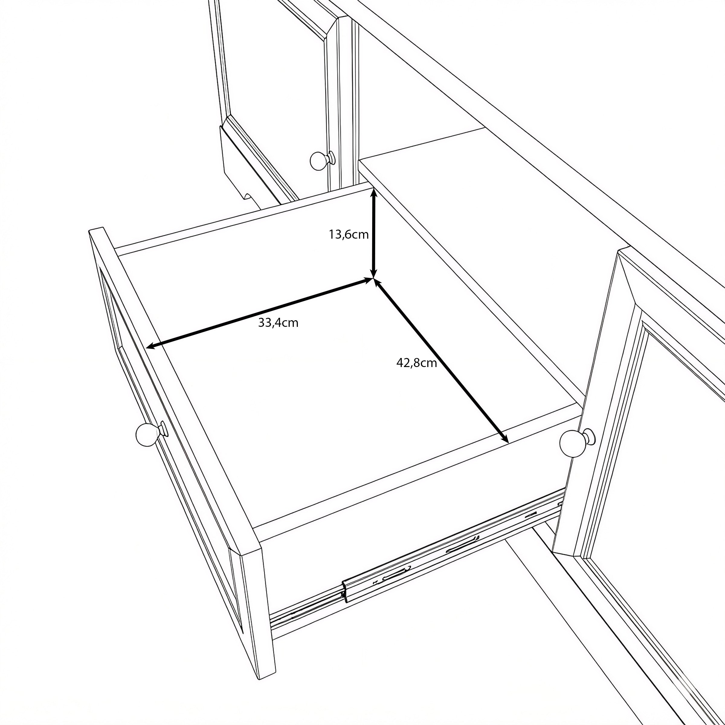 Kresto - TV-Meubel - Beige/Eikenpatroon - 155x46x53 cm