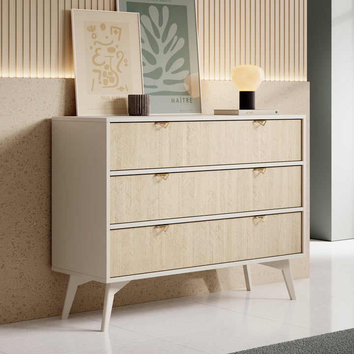 Essence - Ladekast - Beige/licht eiken - 106x38x81 cm