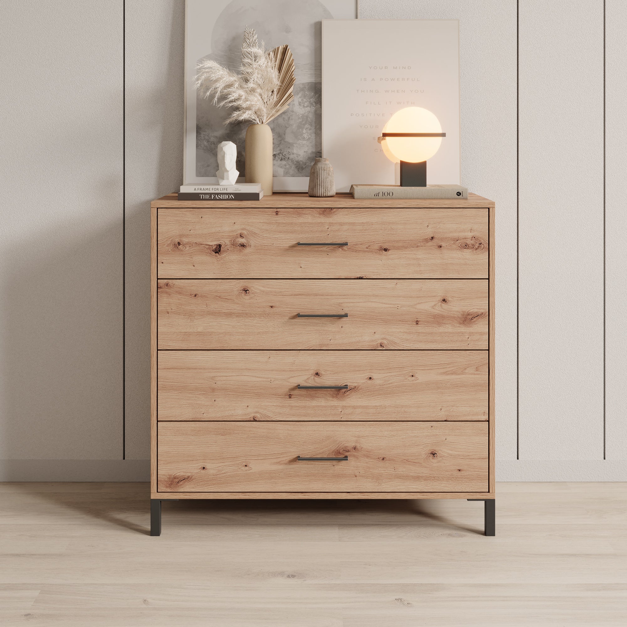Ladekast Vidor - Eiken - 93x40x90 cm