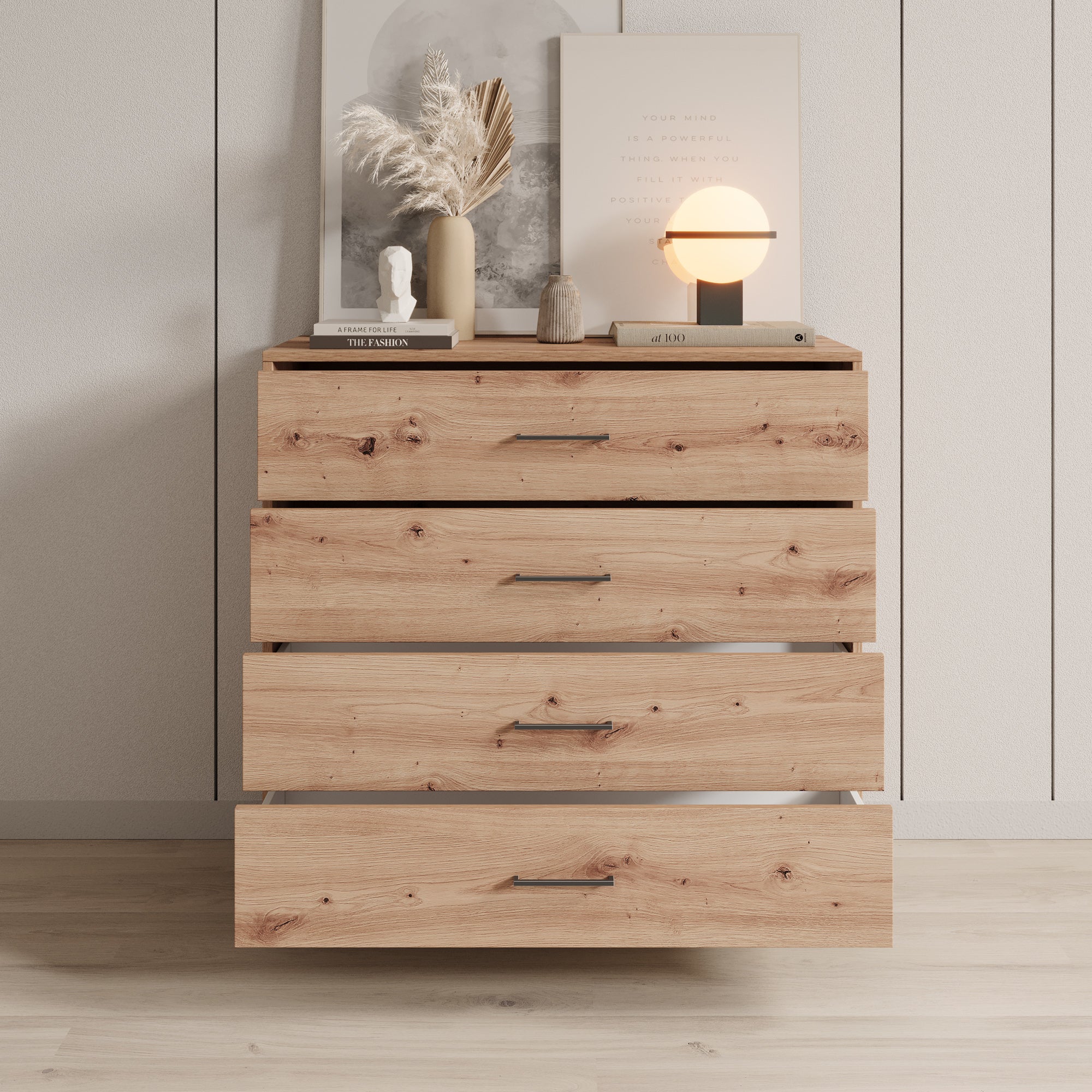 Ladekast Vidor - Eiken - 93x40x90 cm