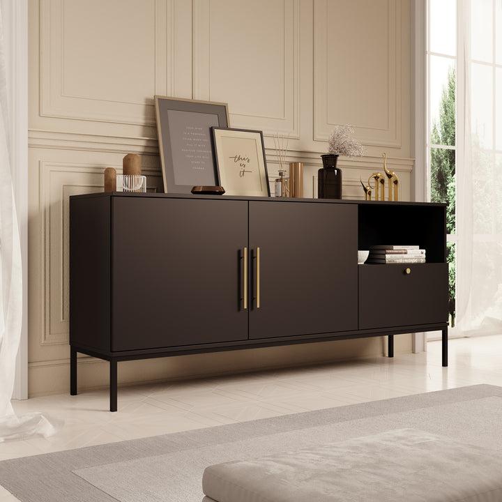 Lagos  - Dressoir - Zwart - 180x40x80 cm