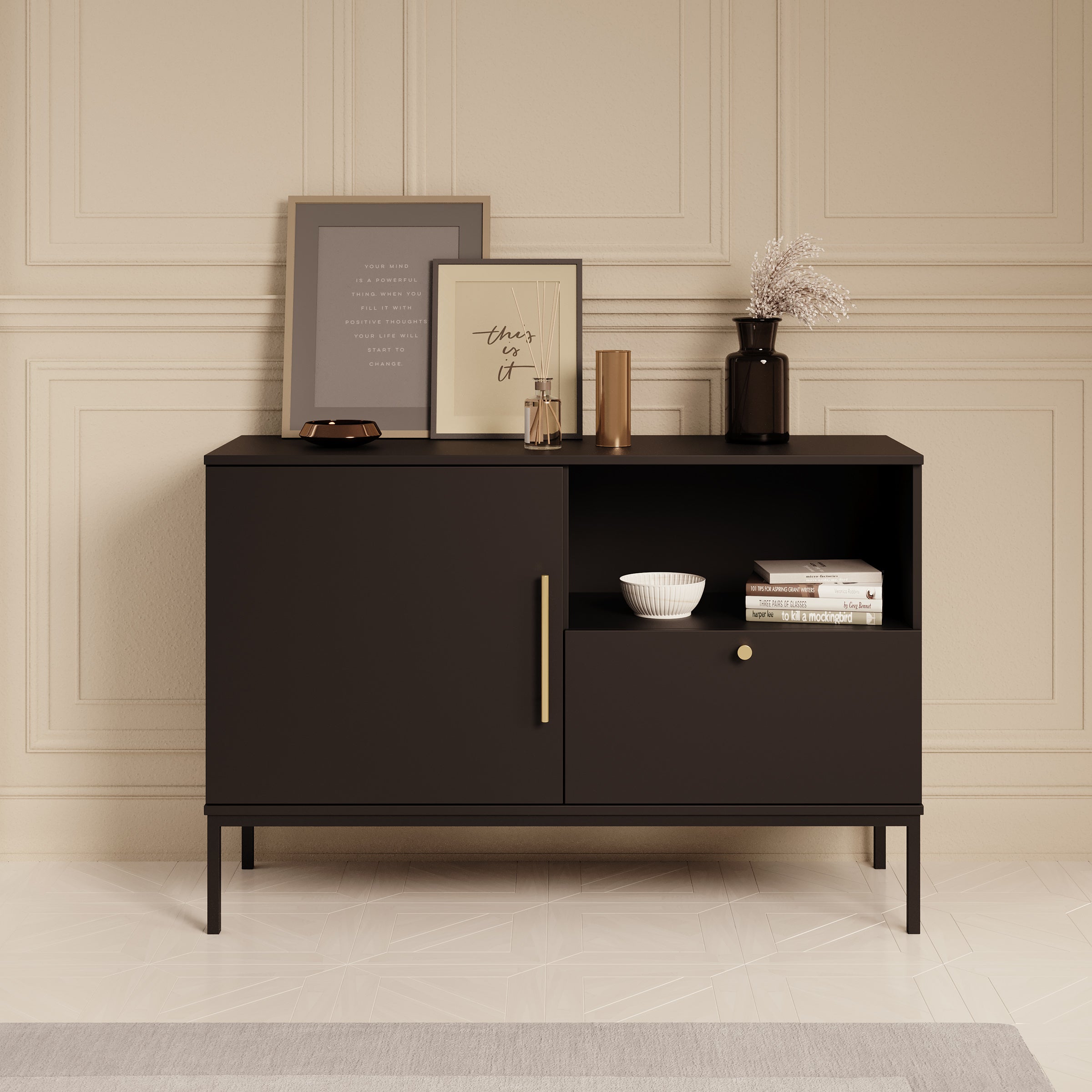 Lagos  - Dressoir - Zwart - 120x40x80 cm