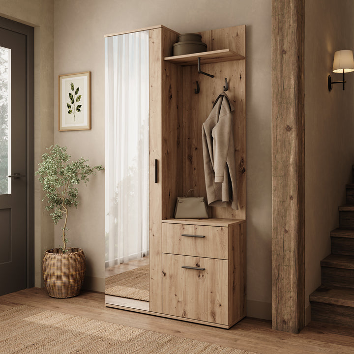 Lagun - Halkast - Eikenpatroon - 97x30x195 cm