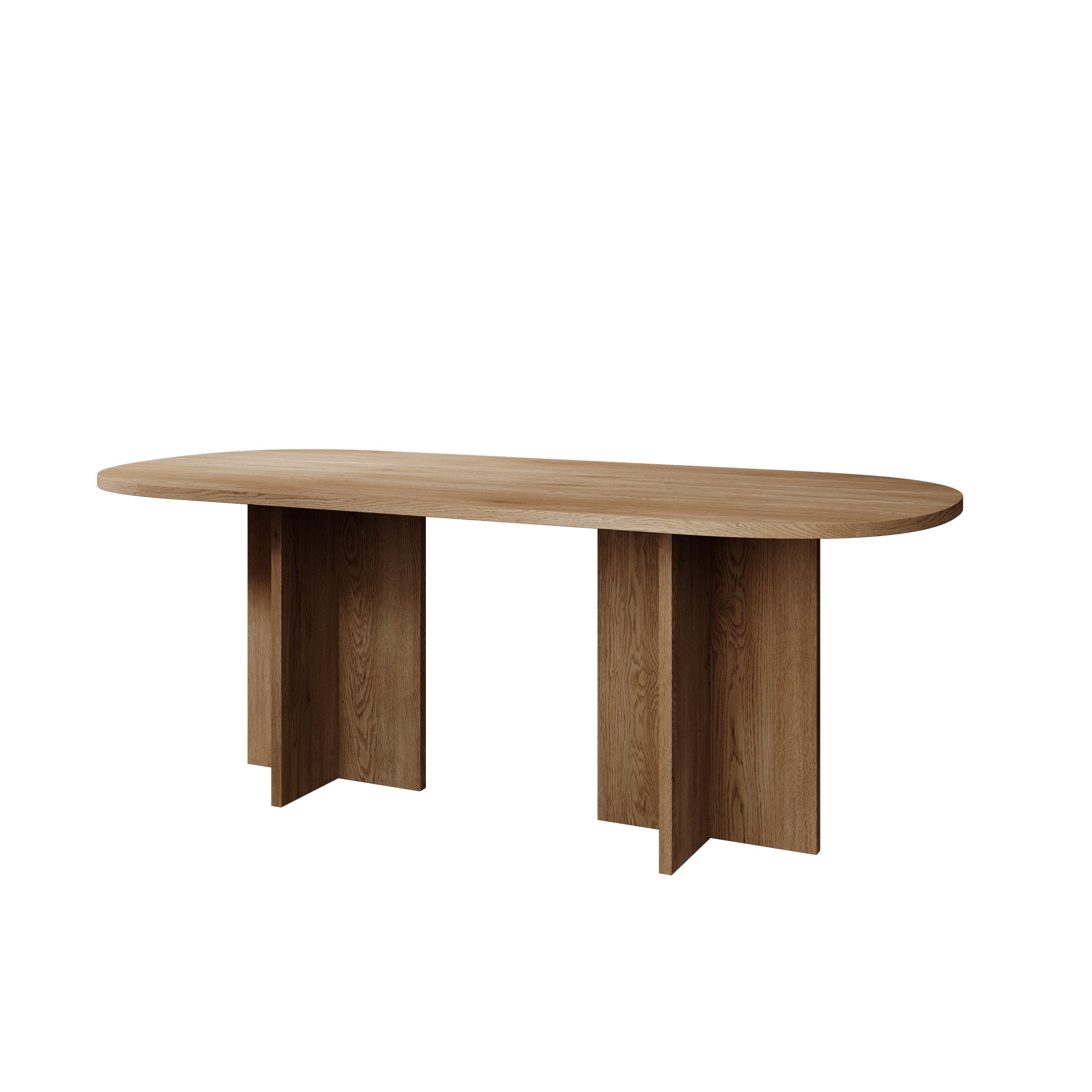 Langley - Eetkamertafel - Eikenpatroon - 204x90x75 cm