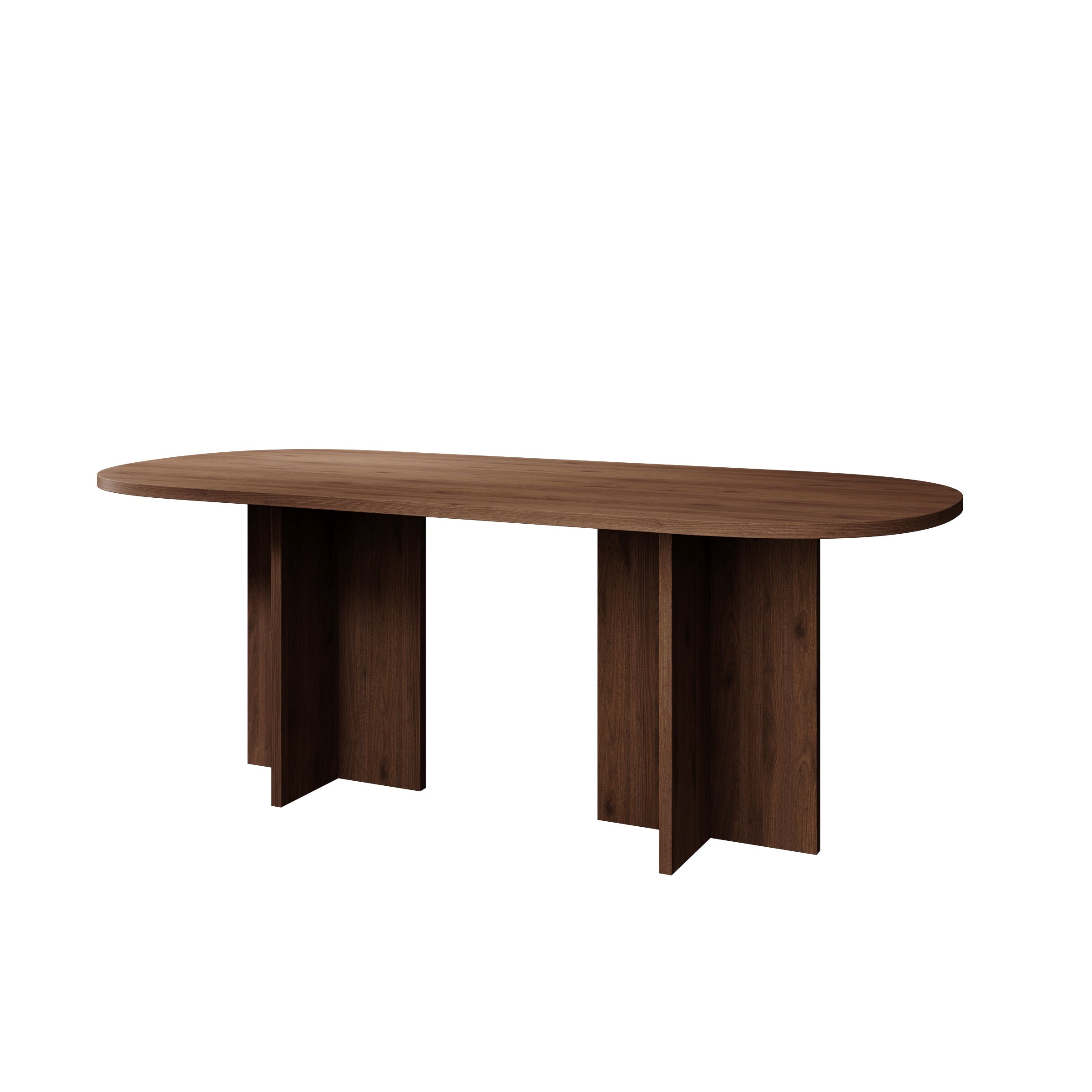 Langley - Eetkamertafel - Walnootpatroon - 204x90x75 cm