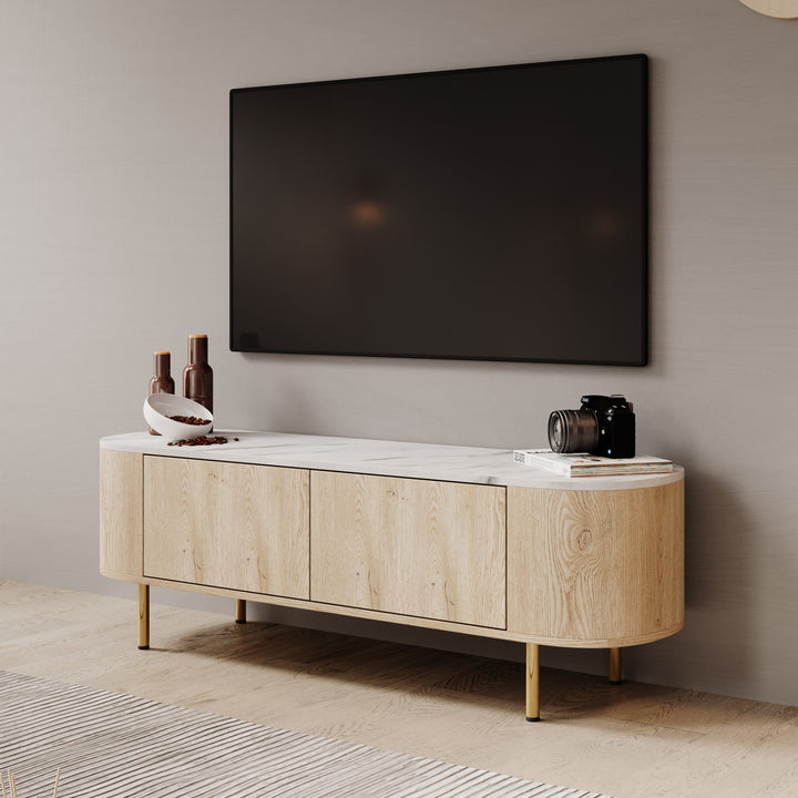 Lauran - TV-Meubel - Eiken/Wit - 140x40x45 cm